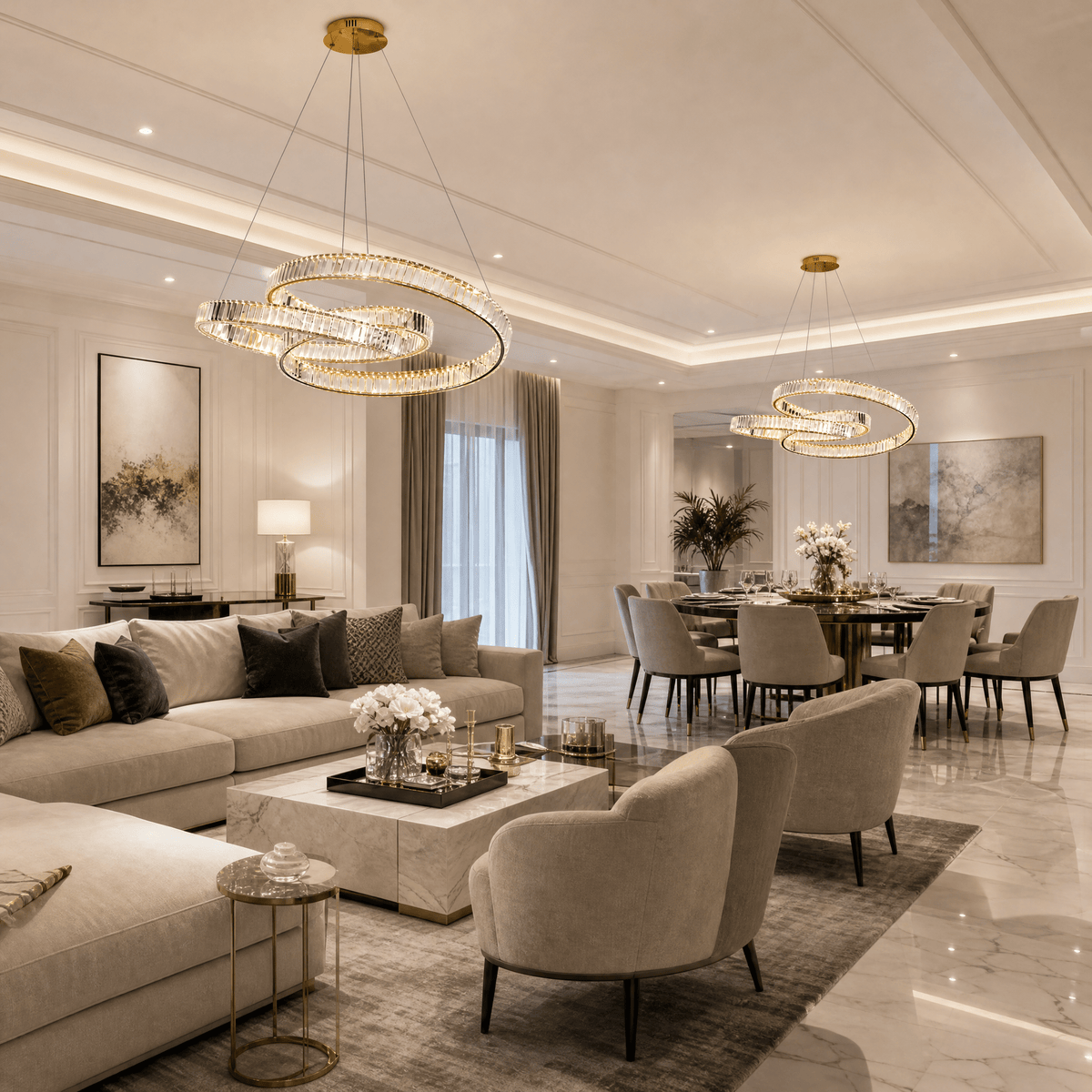 Aletta Slim Chandelier - Φ600mmBlushlighting