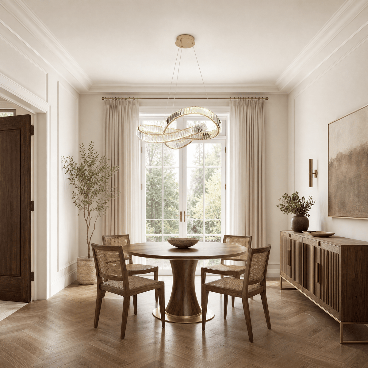 Aletta Slim Halo Chandelier - Φ600*H80mmBlushlighting