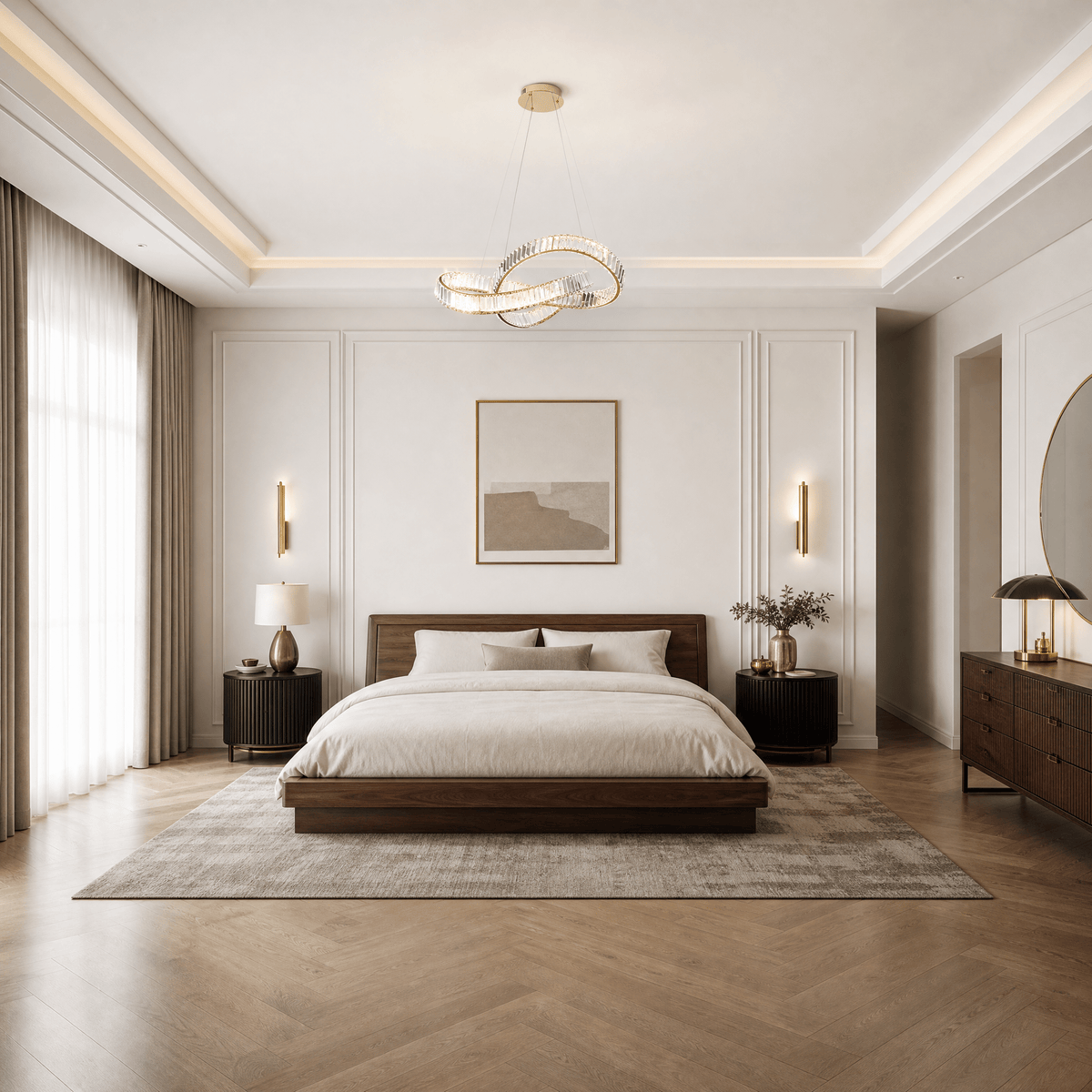 Aletta Slim Halo Chandelier - Φ600*H80mmBlushlighting