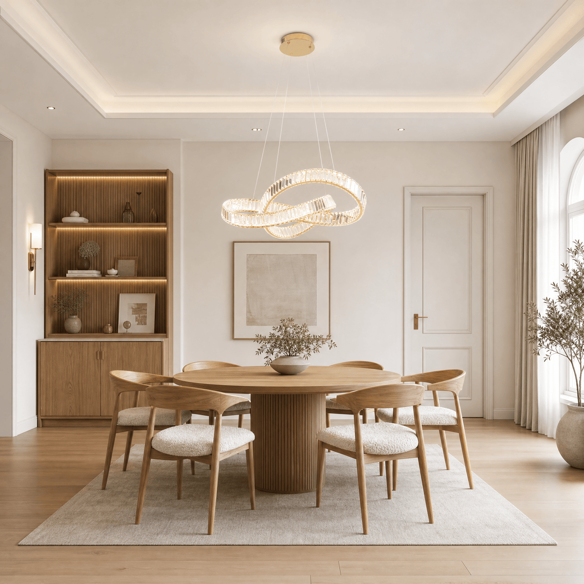 Aletta Slim Halo Chandelier - Φ600*H80mmBlushlighting