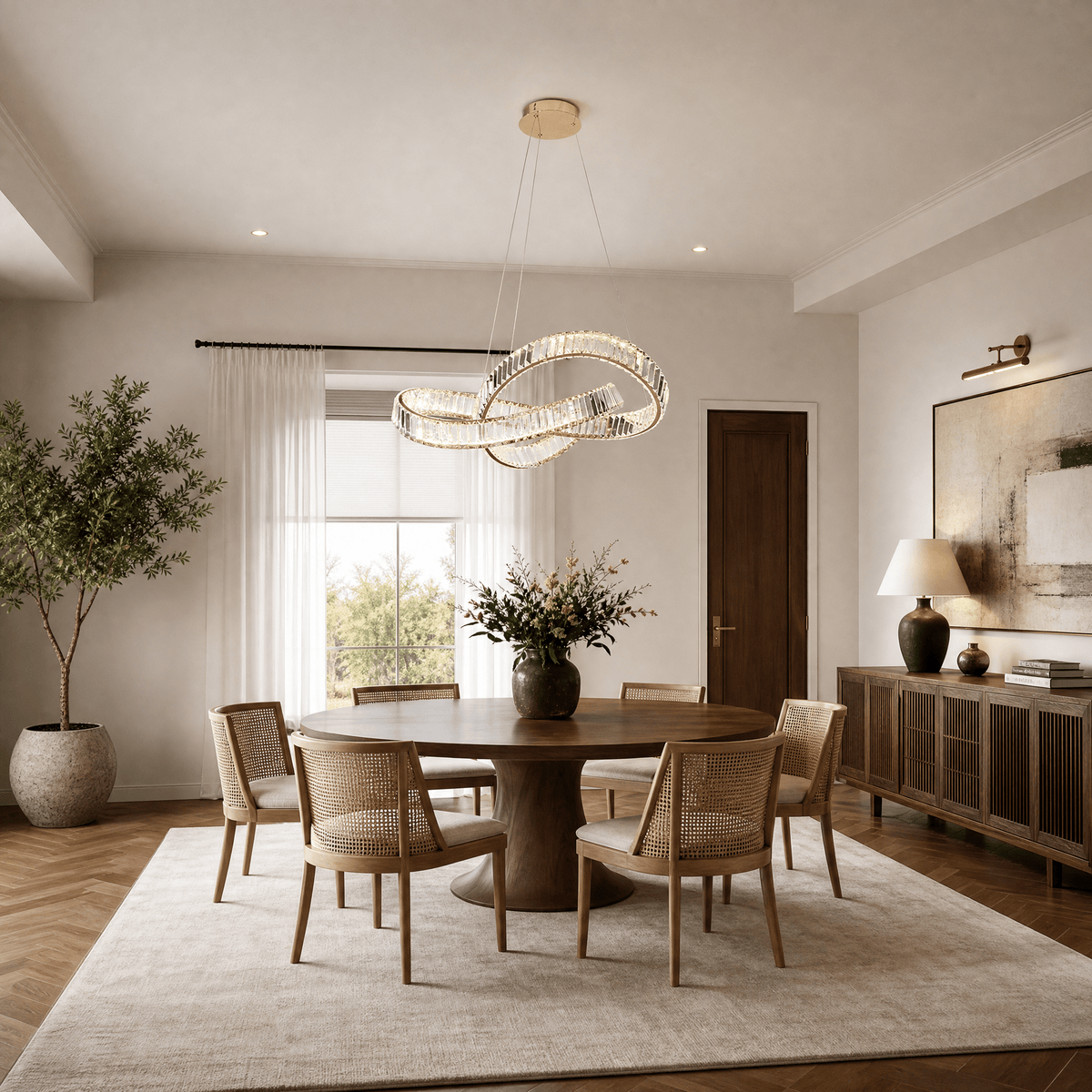 Aletta Slim Halo Chandelier - Φ800*H80mmBlushlighting