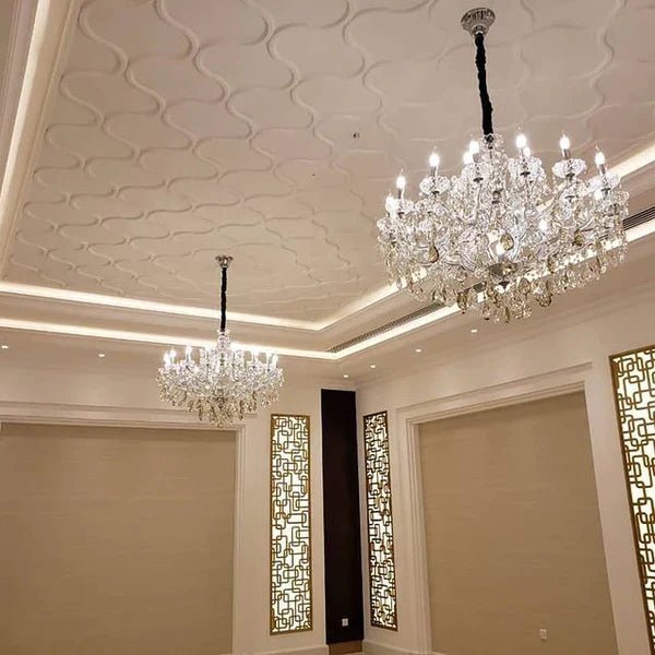 Allumage Extra Wide Classic Crystal Chandelier - 24" Width x 22" Height 6 LightsGoldClear CrystalBlushlighting