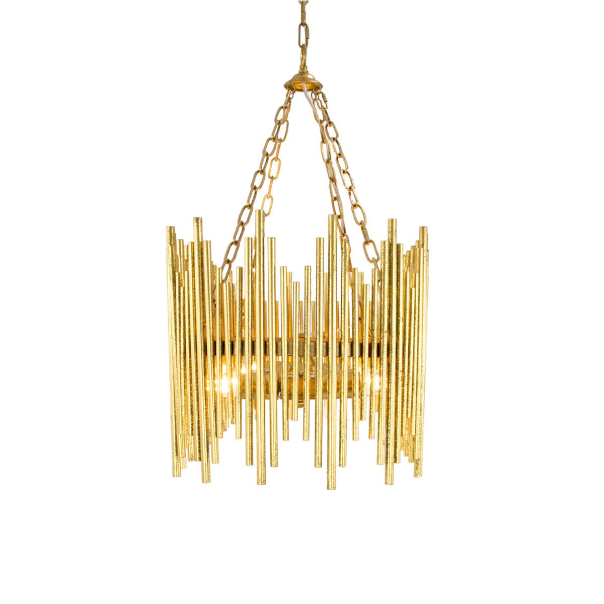 Althely 10 Lights Rectangle Pendant Chandelier - GoldBlushlighting