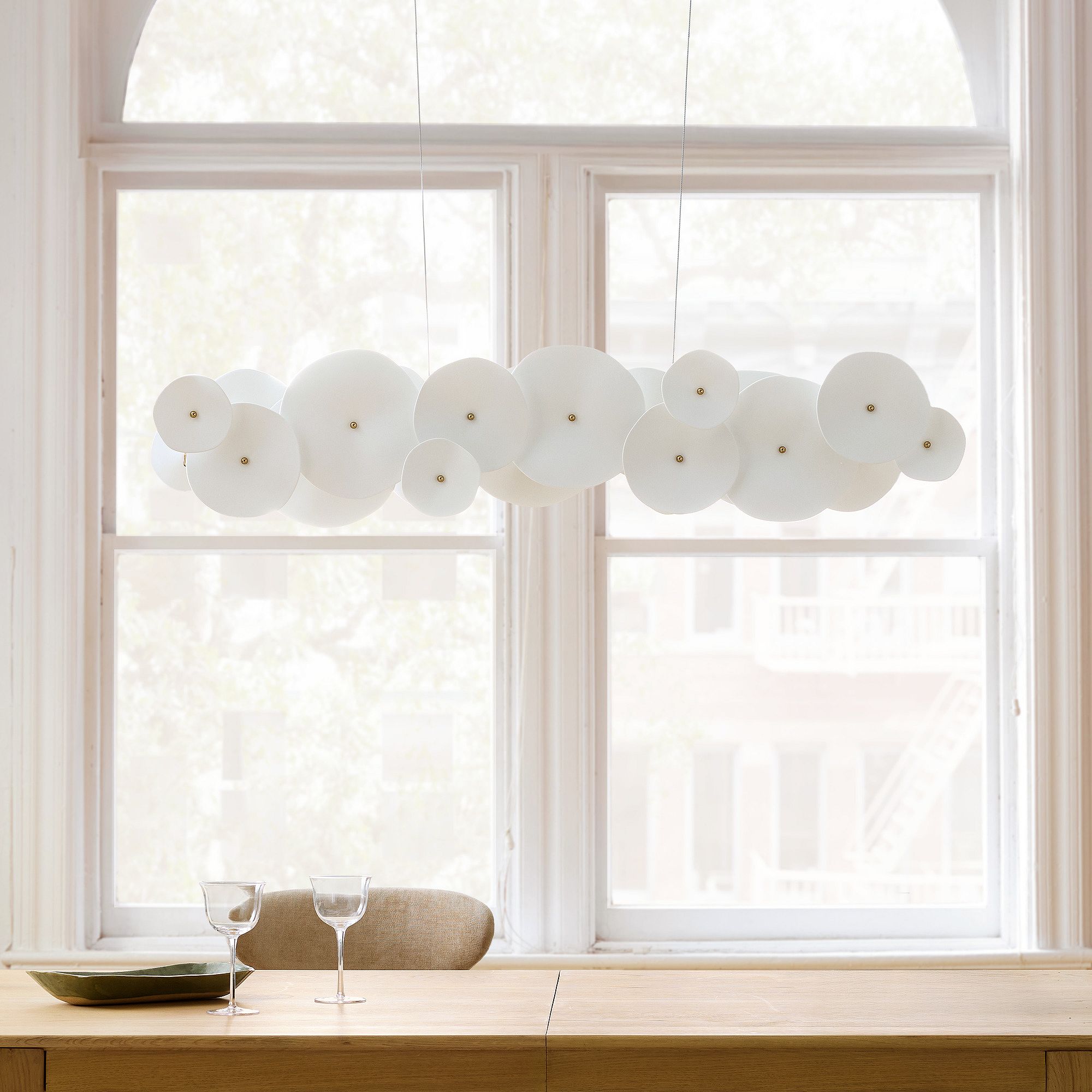 Amara Ceramic Linear Chandelier (50") - Blushlighting