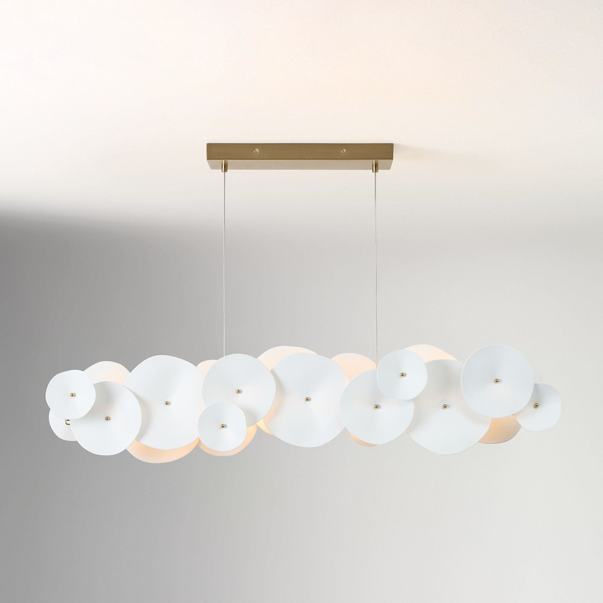 Amara Ceramic Linear Chandelier (50") - Blushlighting