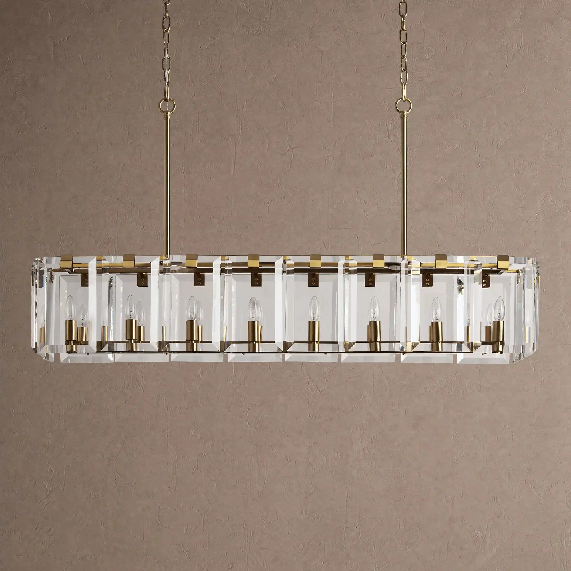 Amaya Rectangular Chandelier 12/16 Light - 12-LightBlackBlushlighting