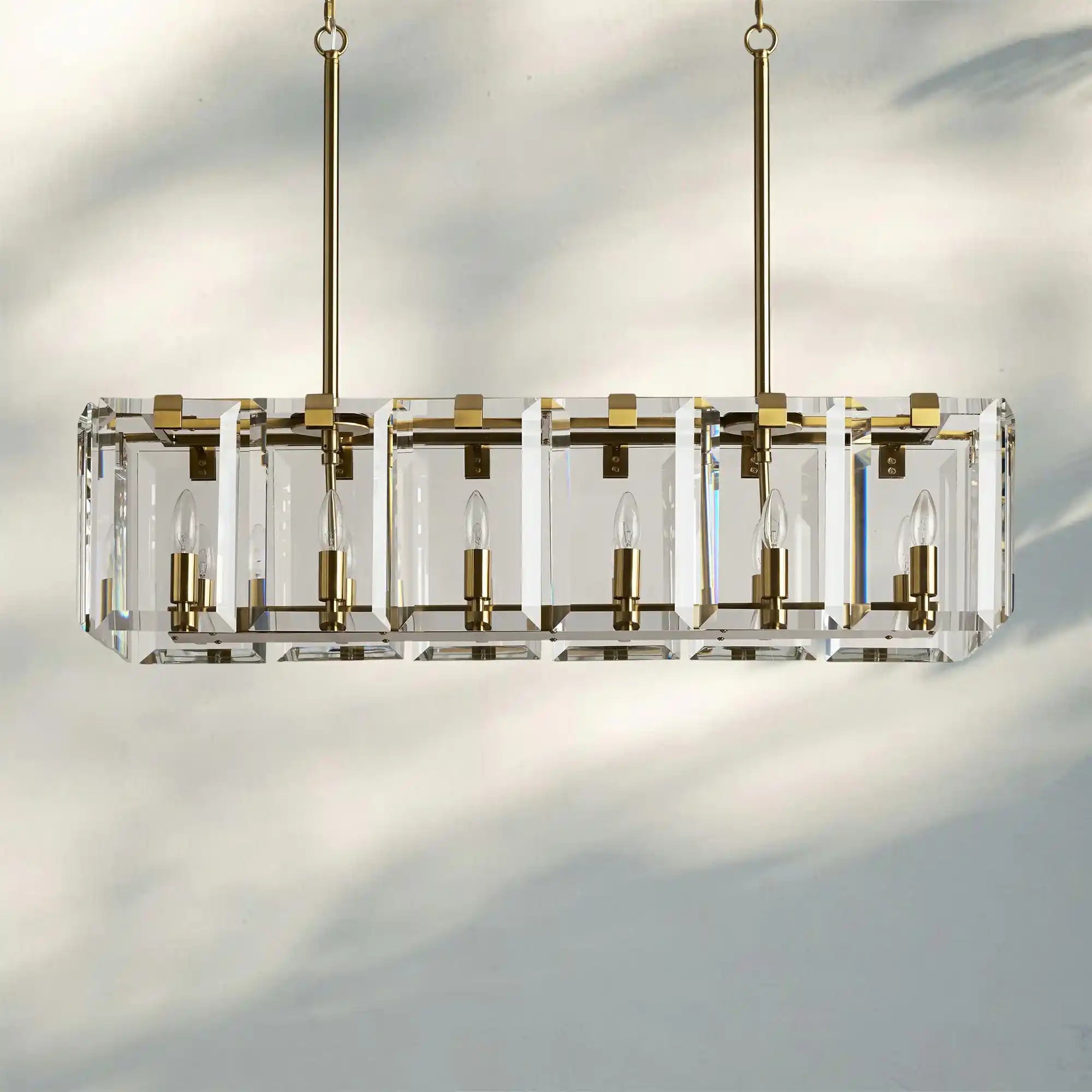 Amaya Rectangular Chandelier 12/16 Light - 16 - LightBronzeBlushlighting