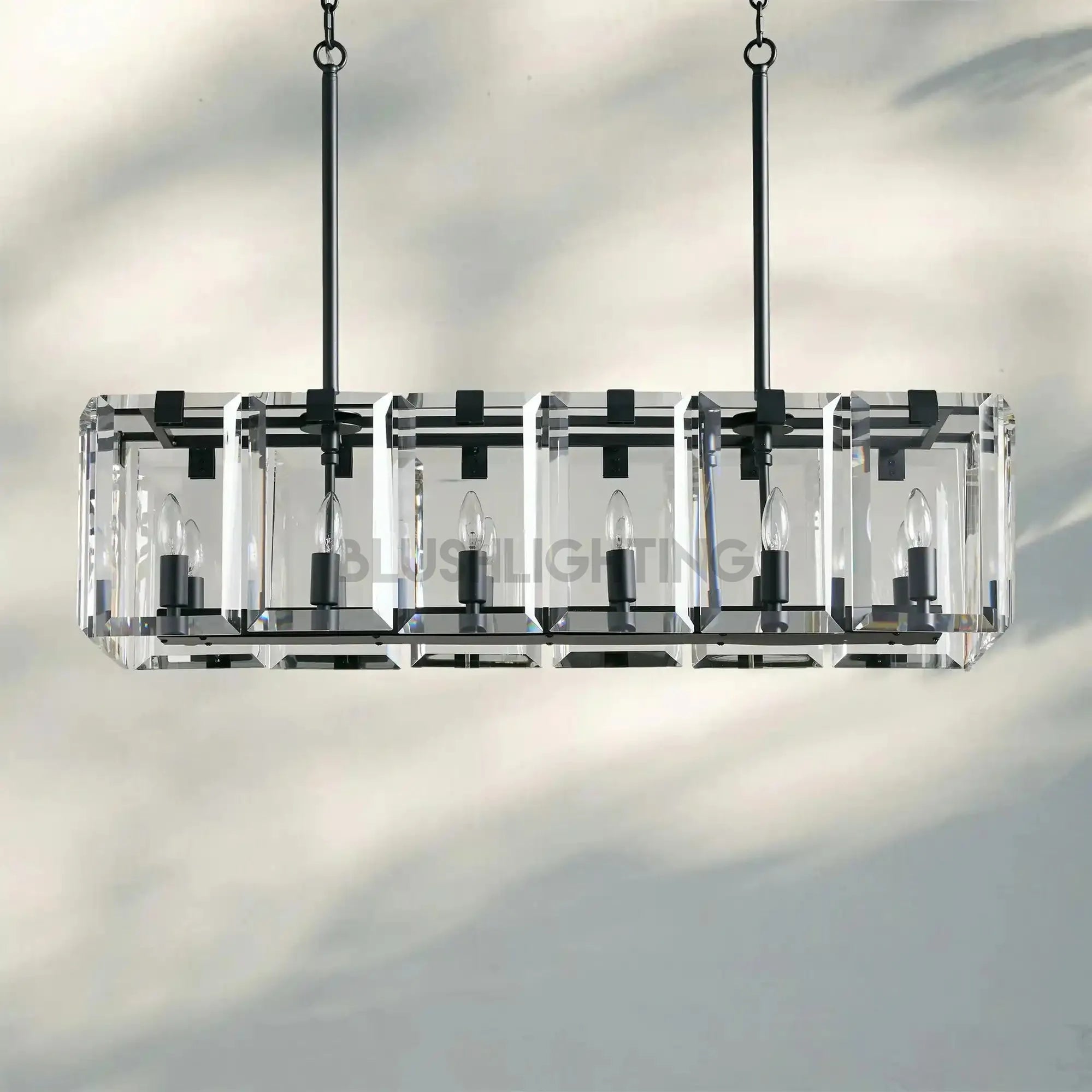 Amaya Rectangular Chandelier 12/16 Light - 12 - LightBronzeBlushlighting
