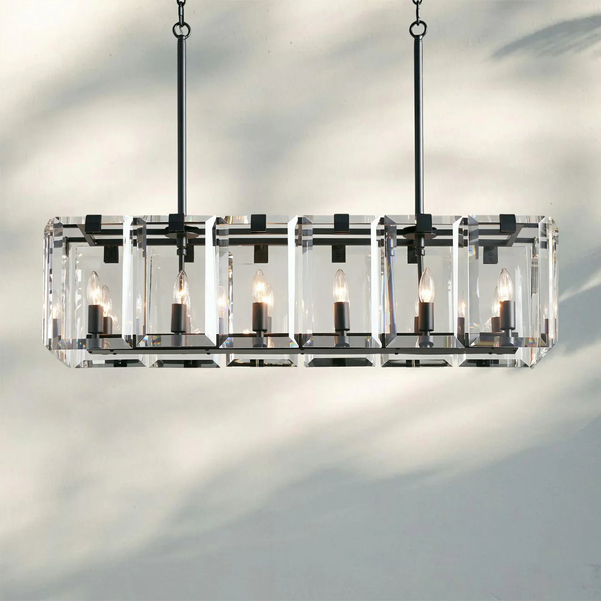Amaye Rectangular Chandelier 12/16 Light-12 Light-Bronze-
