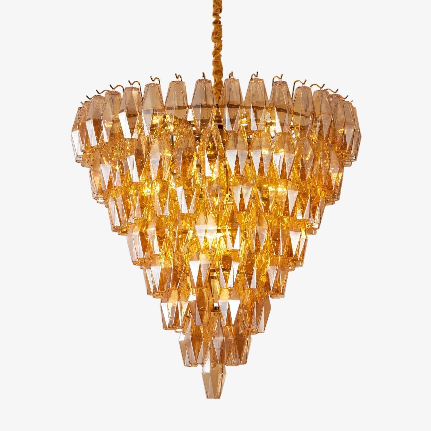 Amber Empire Chandelier - ∅ 39.4″ x H 39.4″Gold & AmberBlushlighting