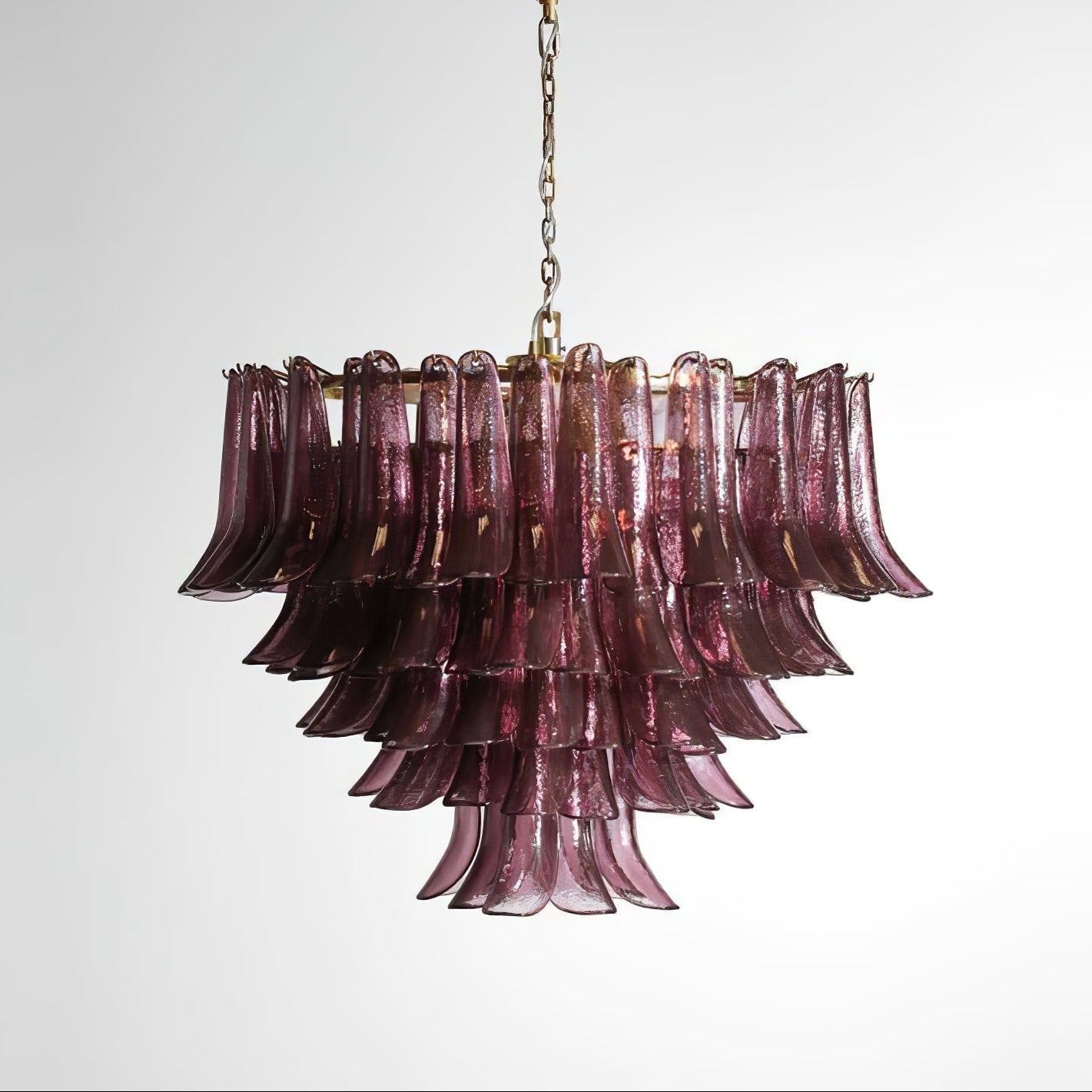 Amethyst Bloom Chandelier - ∅ 39.4″ x H 27.6″Gold & AmethystBlushlighting