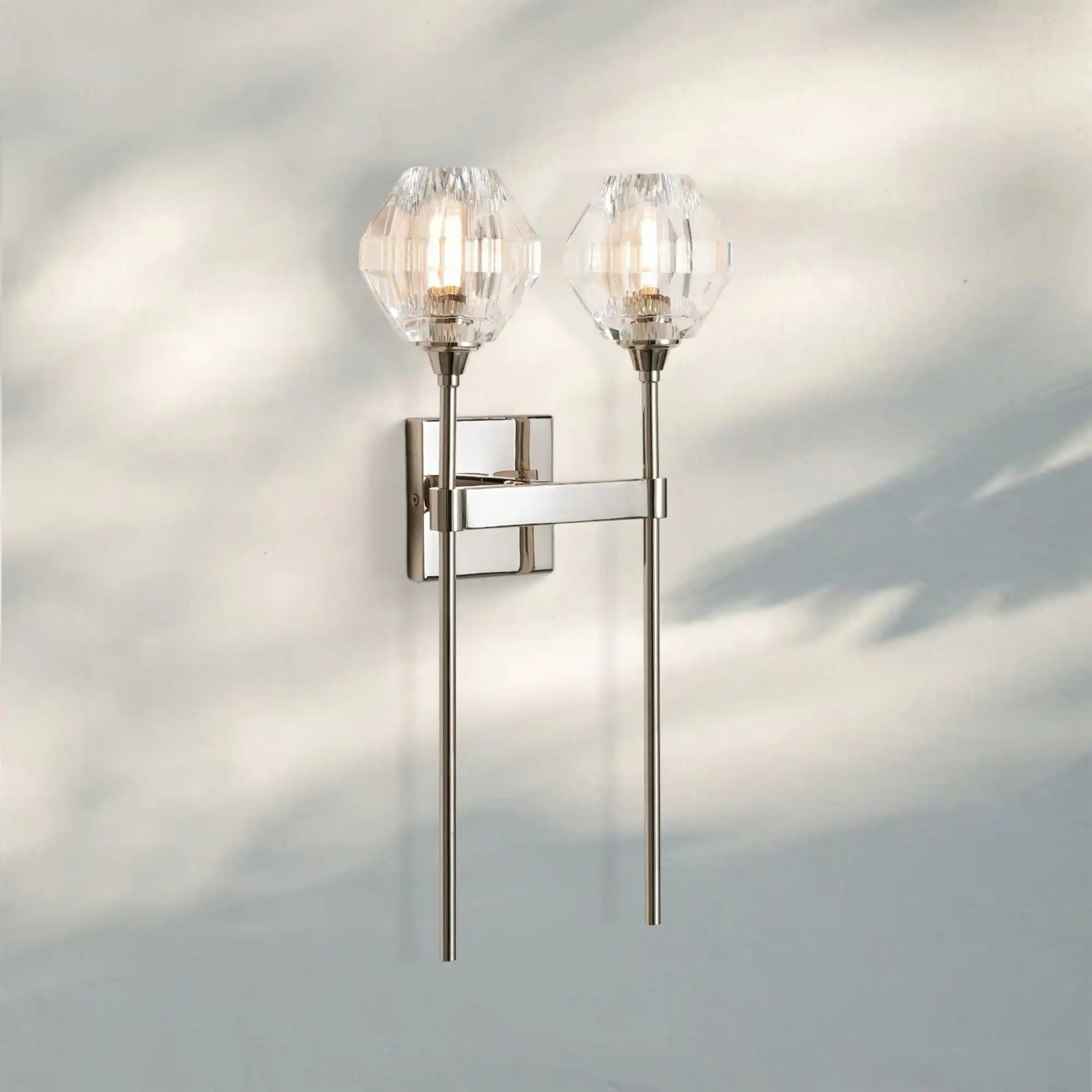 Amoroso 2-Light Wall Sconce-Lighting-NICKEL-Blushlighting