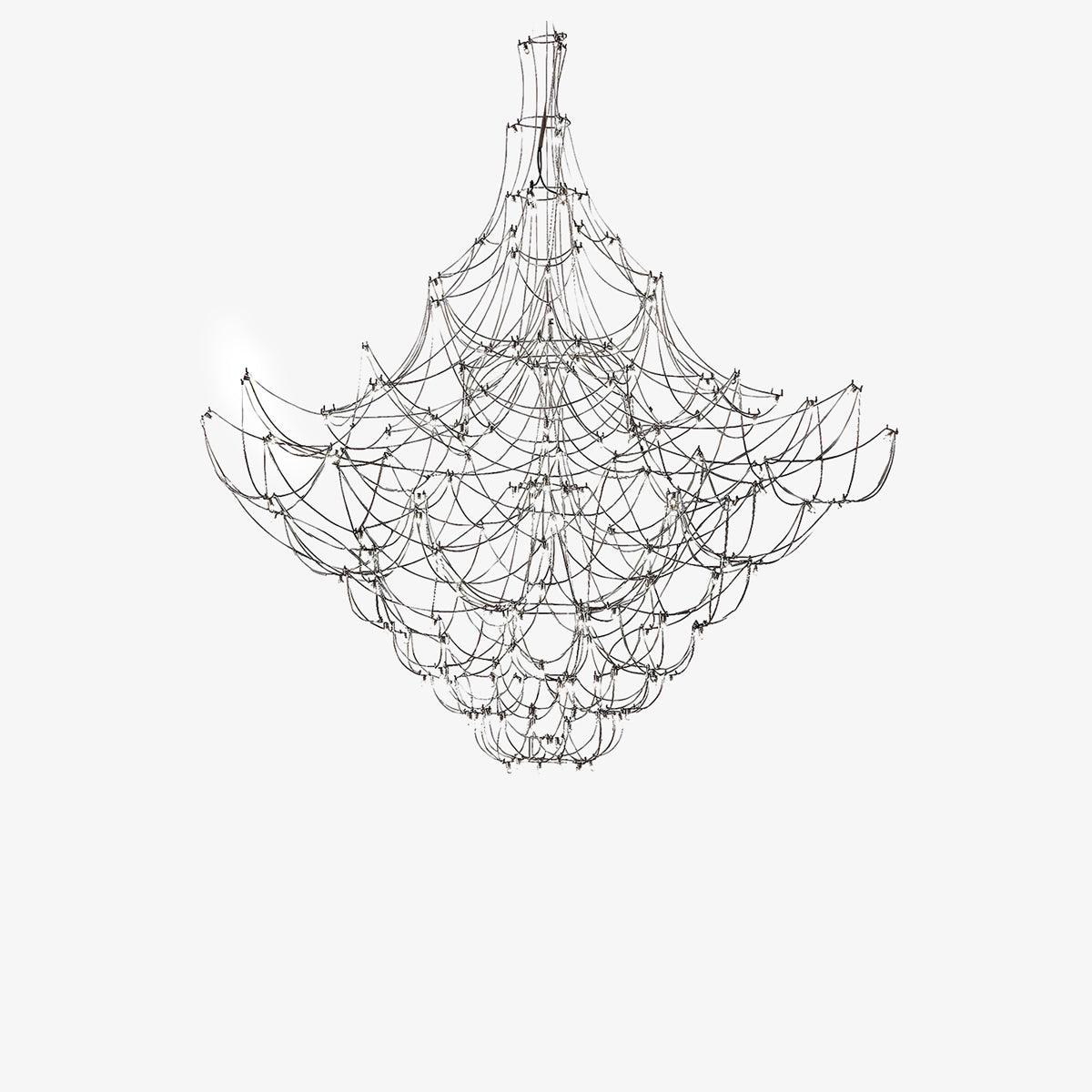 Amos Light Group Chandelier - Φ 31.5″ x H 31.5″ / Dia 80cm x H 80cmChromeWarm LightBlushlighting