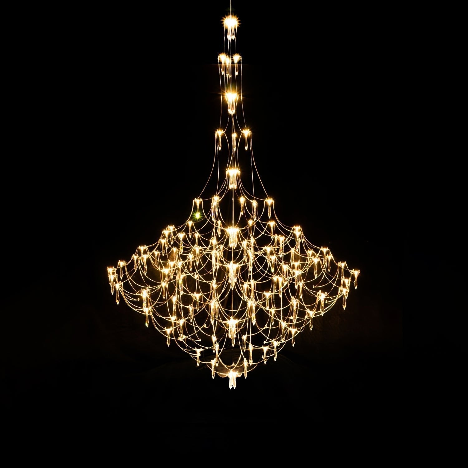 Amos Light Group Chandelier - Φ 39.4″ x H 66.9″ / Dia 100cm x H 170cmGoldWarm LightBlushlighting