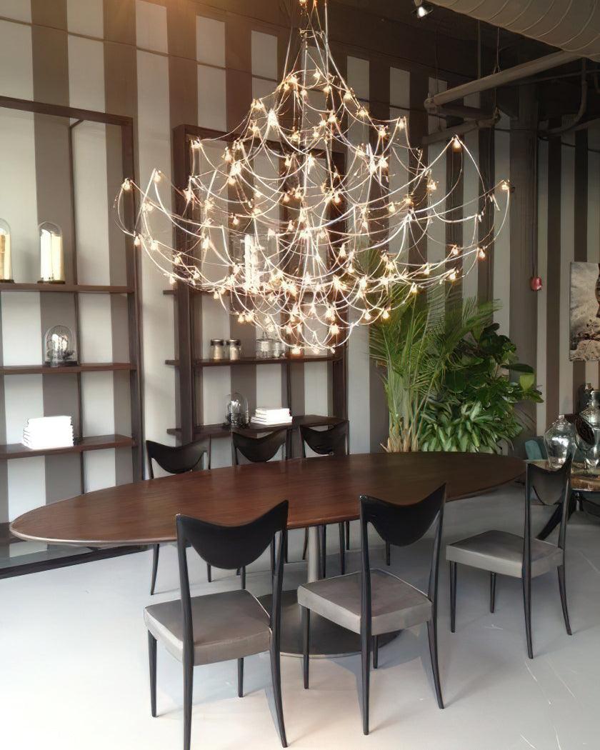 Amos Light Group Chandelier - Φ 31.5″ x H 31.5″ / Dia 80cm x H 80cmChromeWarm LightBlushlighting