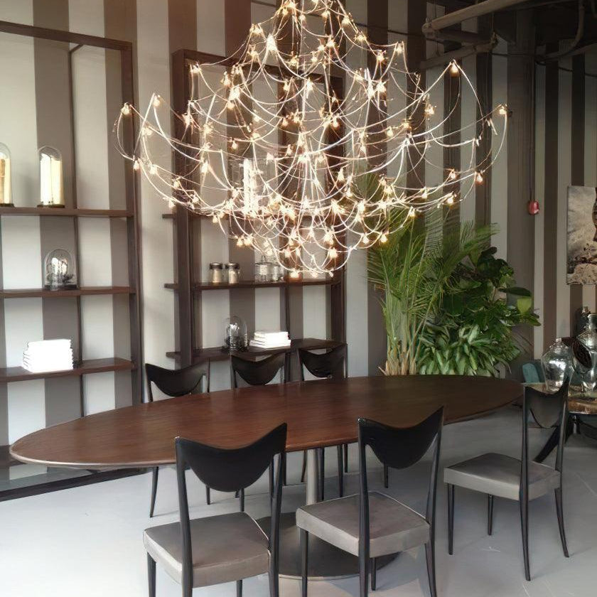 Amos Light Group Chandelier - Φ 31.5″ x H 31.5″ / Dia 80cm x H 80cmChromeWarm LightBlushlighting