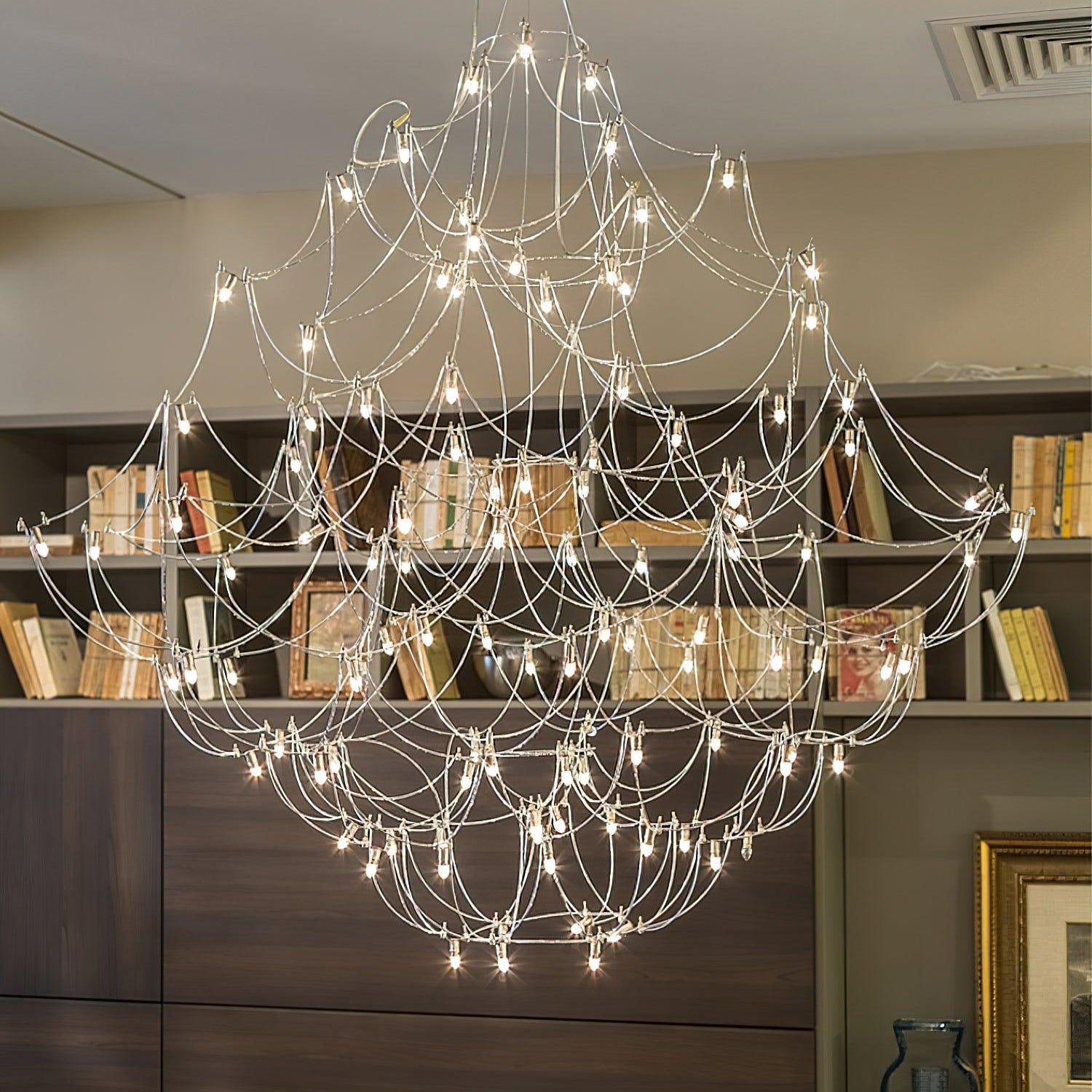 Amos Light Group Chandelier - Φ 31.5″ x H 31.5″ / Dia 80cm x H 80cmChromeWarm LightBlushlighting
