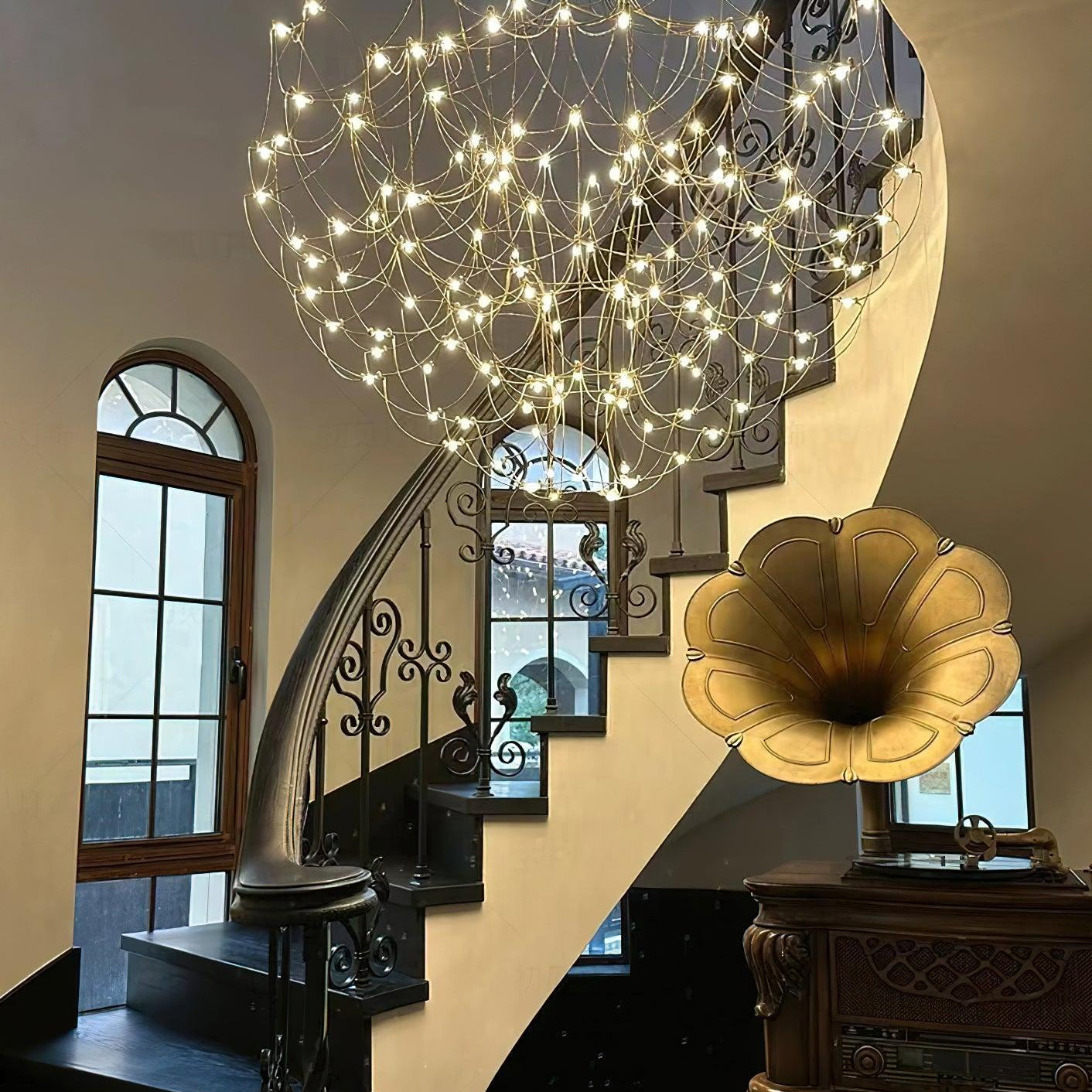 Amos Light Group Chandelier - Φ 31.5″ x H 31.5″ / Dia 80cm x H 80cmChromeWarm LightBlushlighting