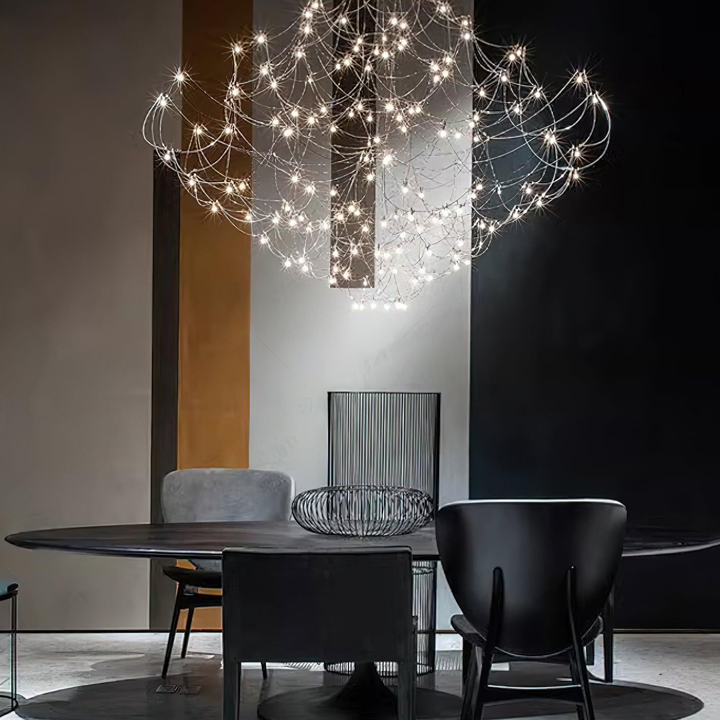 Amos Light Group Chandelier - Φ 31.5″ x H 31.5″ / Dia 80cm x H 80cmChromeWarm LightBlushlighting