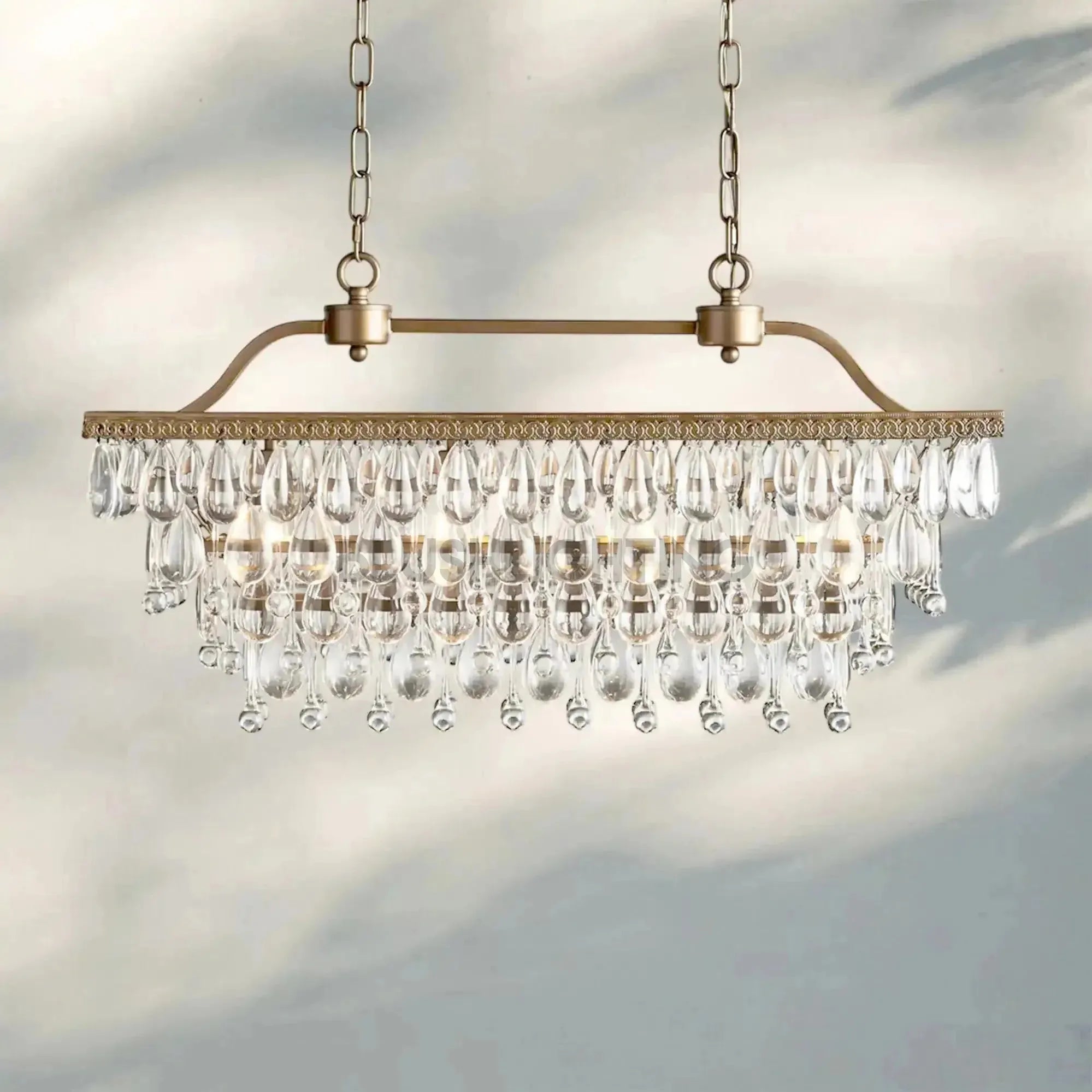 Anabelle Rectangular Chandelier - Blushlighting
