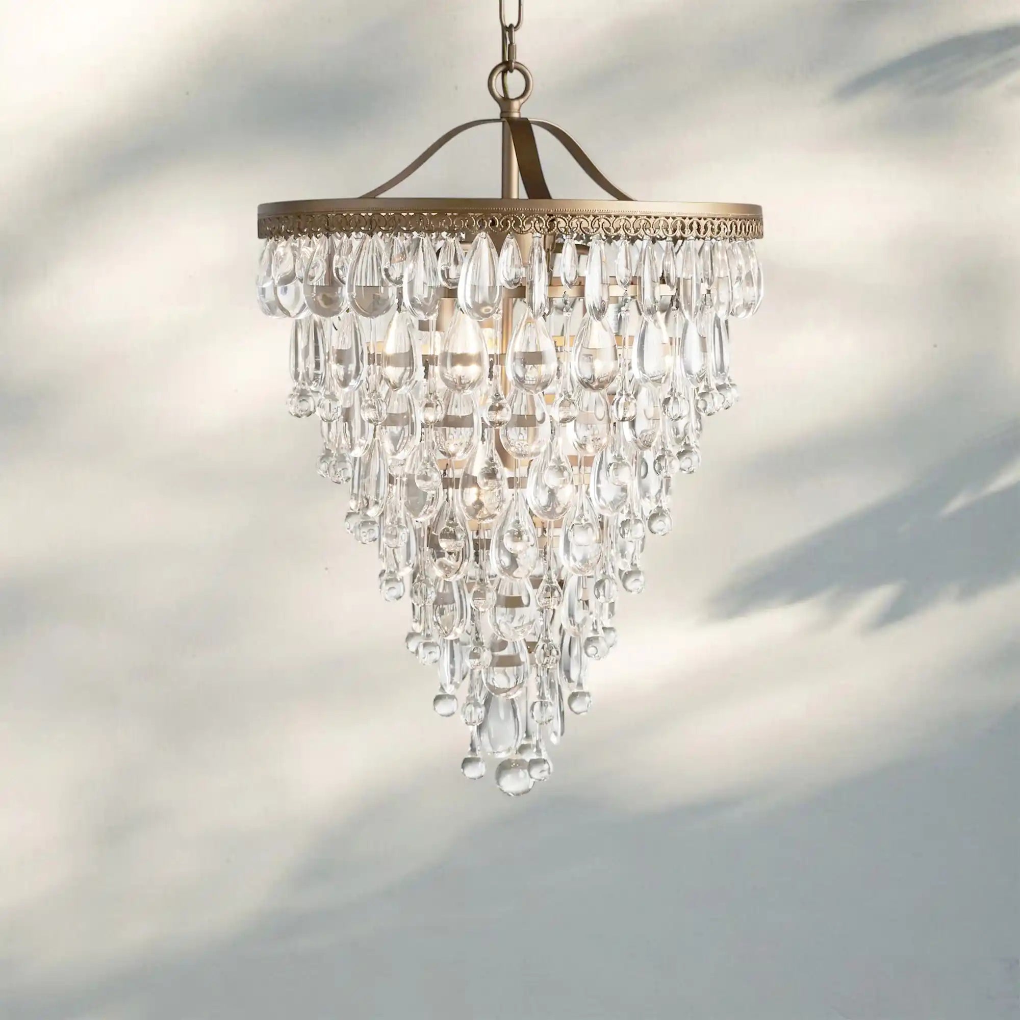 Anabelle Round Chandelier 17''23''H - Blushlighting