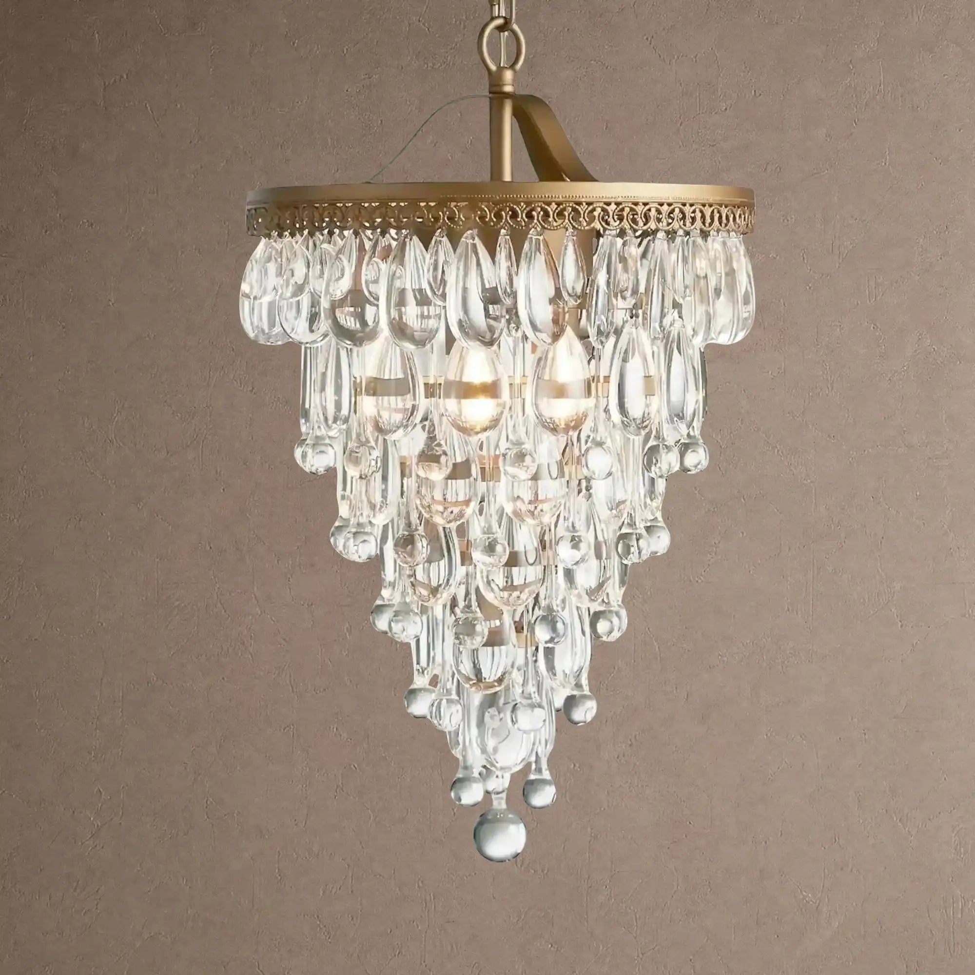 Anabelle Round Chandelier 17''23''H - 23''Blushlighting