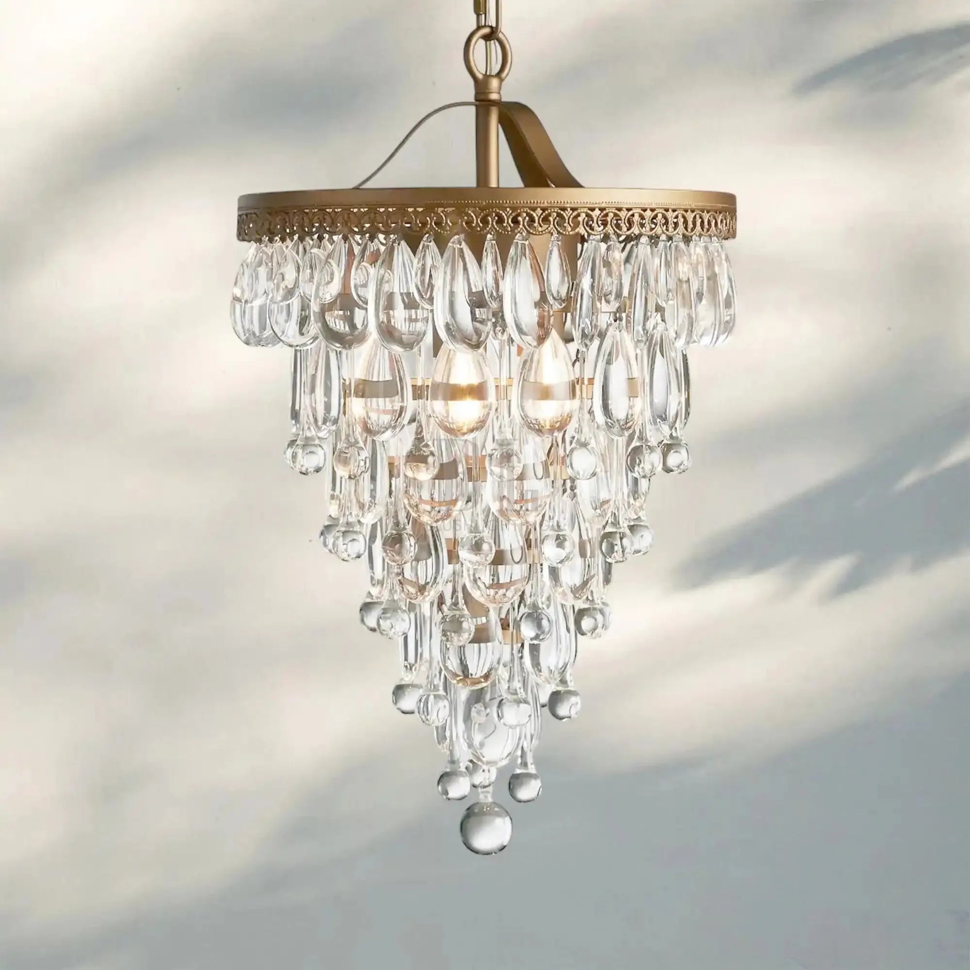 Anabelle Round Chandelier 17''23''H - Blushlighting