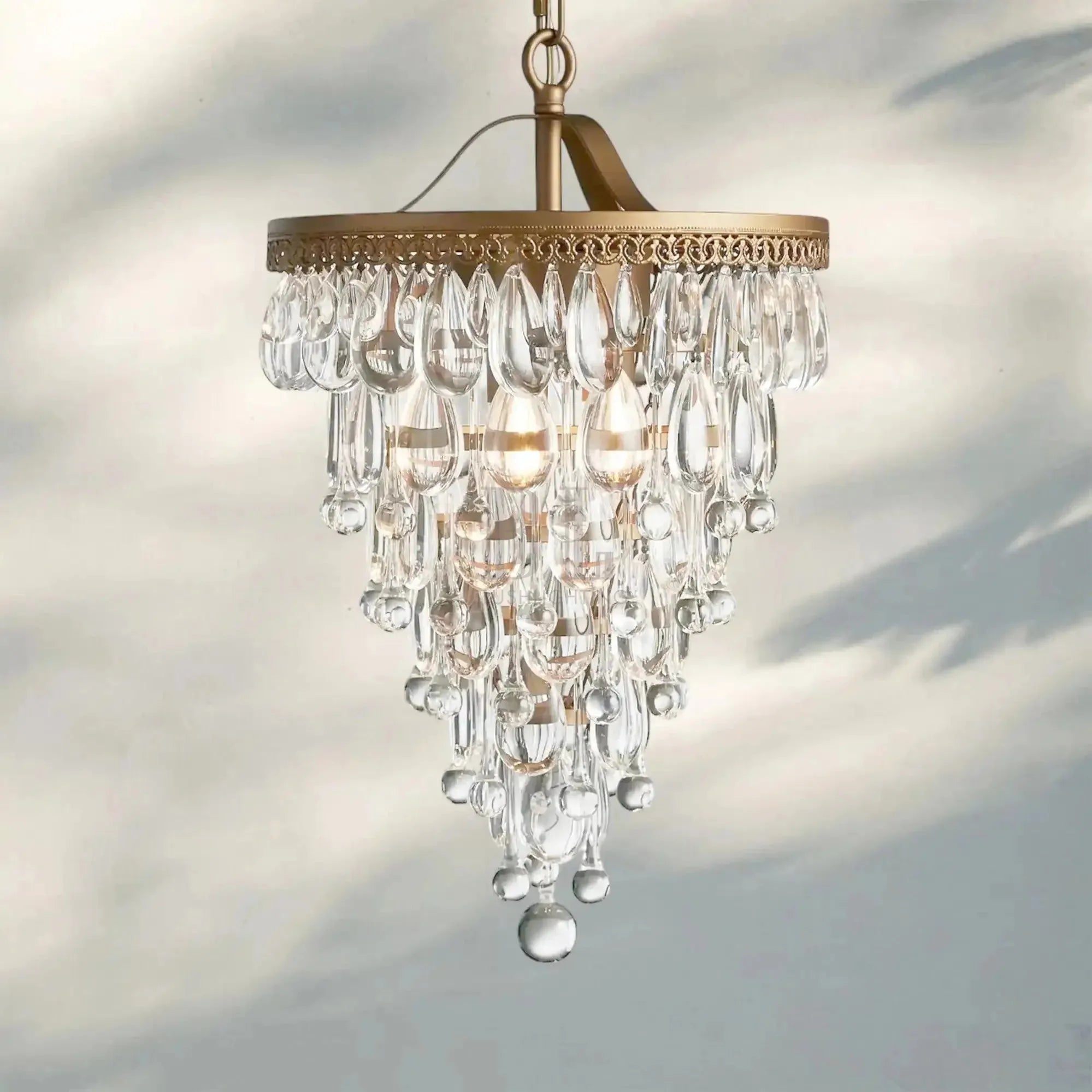 Anabelle Round Chandelier 17''23''H - Blushlighting