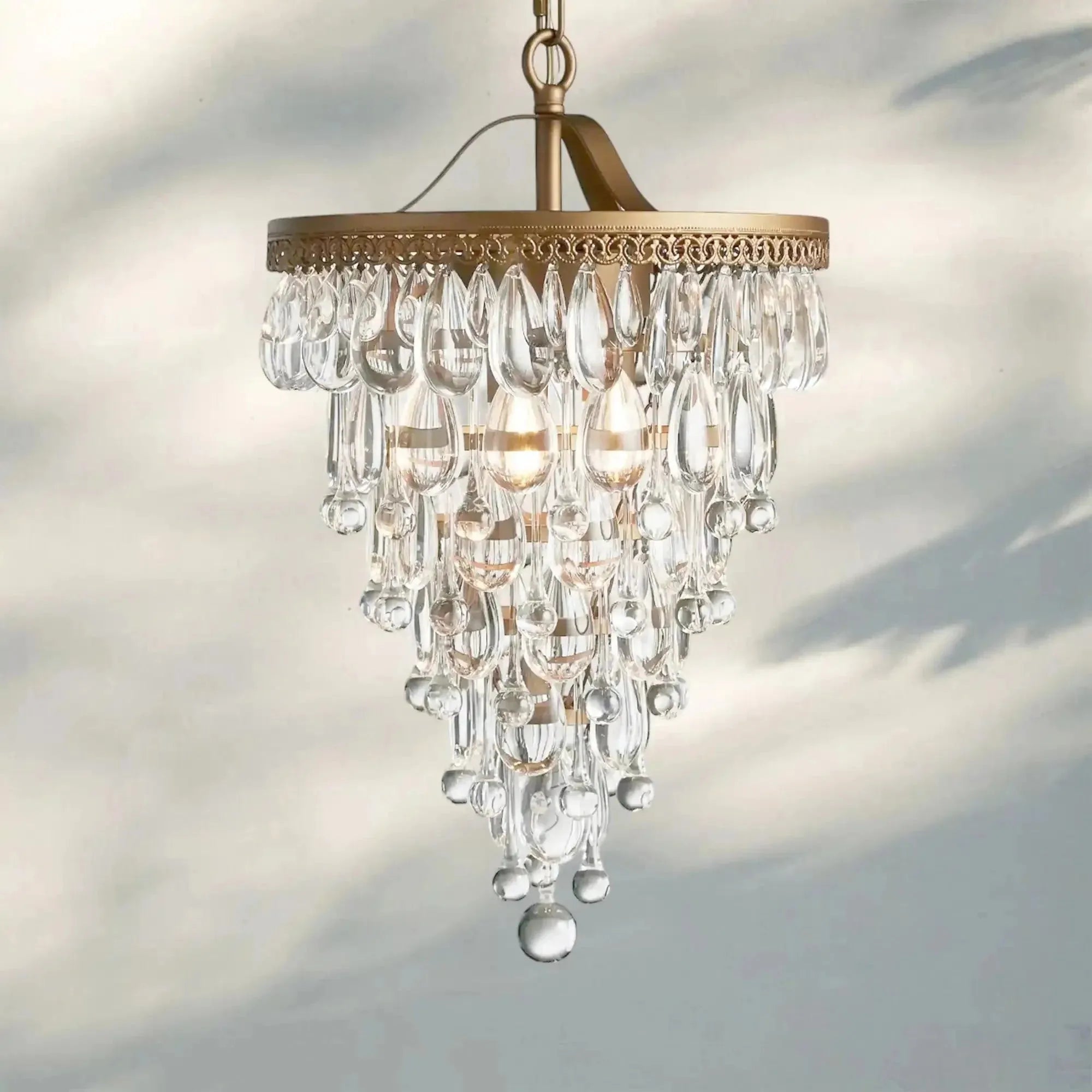 Anabelle Round Chandelier 17''23''H - Blushlighting