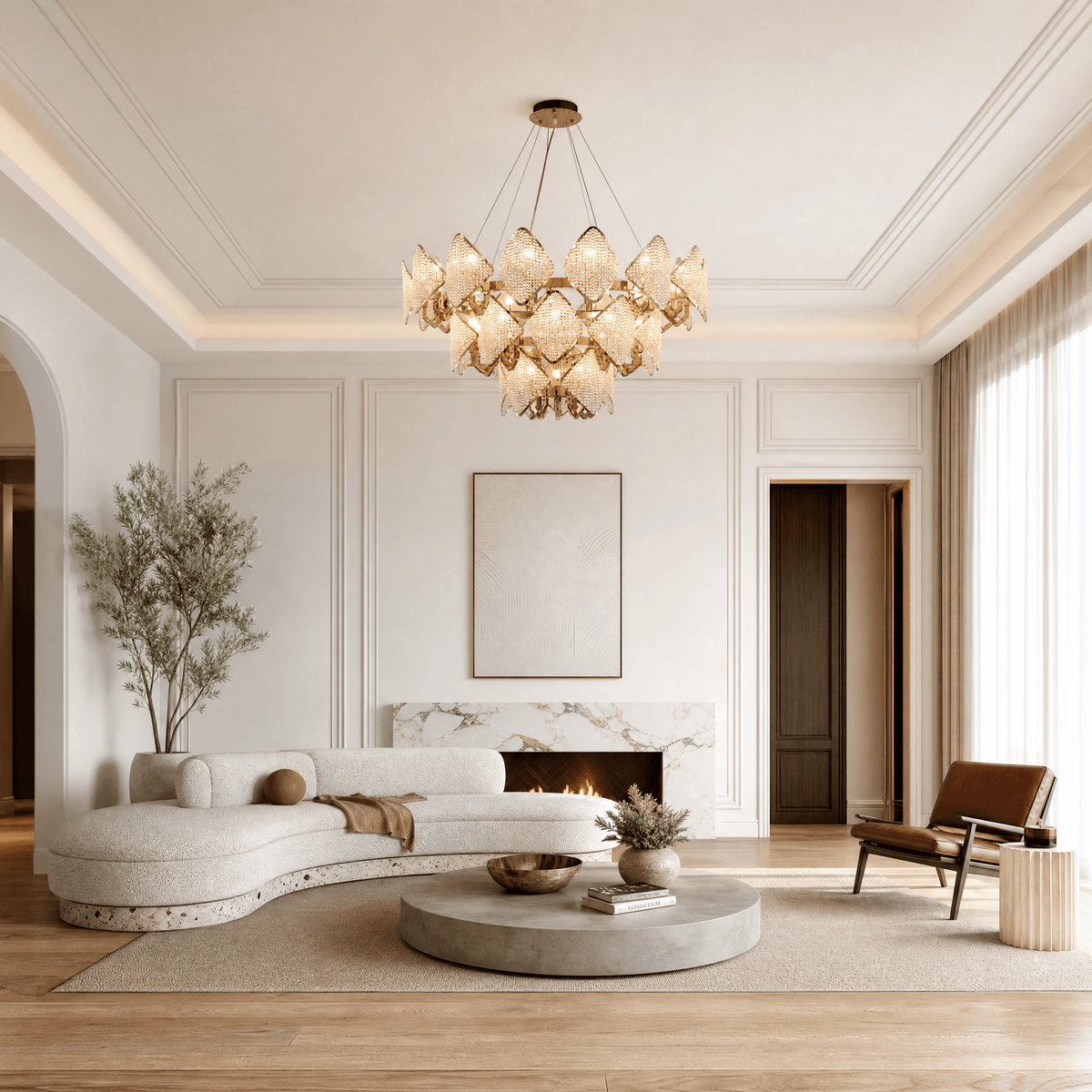 Ananas Pineapple Trio Chandelier - Φ1000*H560mm/E14-12+8+4LBlushlighting
