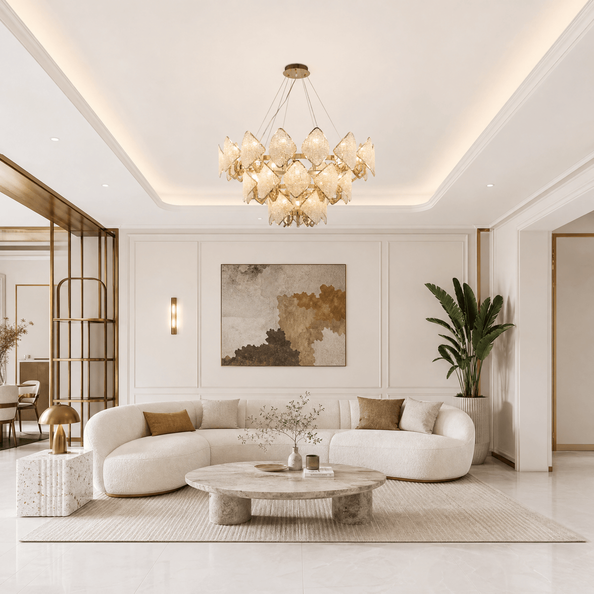 Ananas Pineapple Trio Chandelier - Φ1000*H560mm/E14-12+8+4LBlushlighting