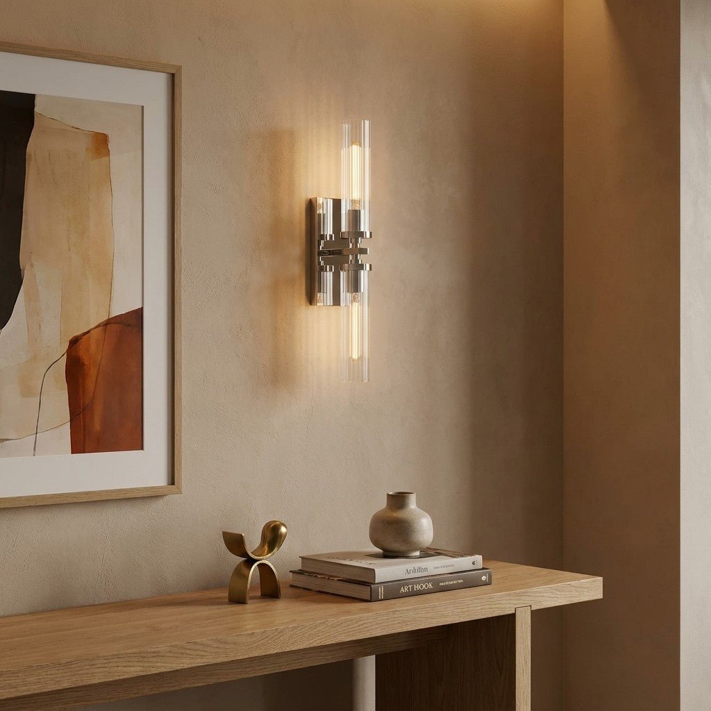 Andreas 2-Light Wall Sconce - BrassBlushlighting