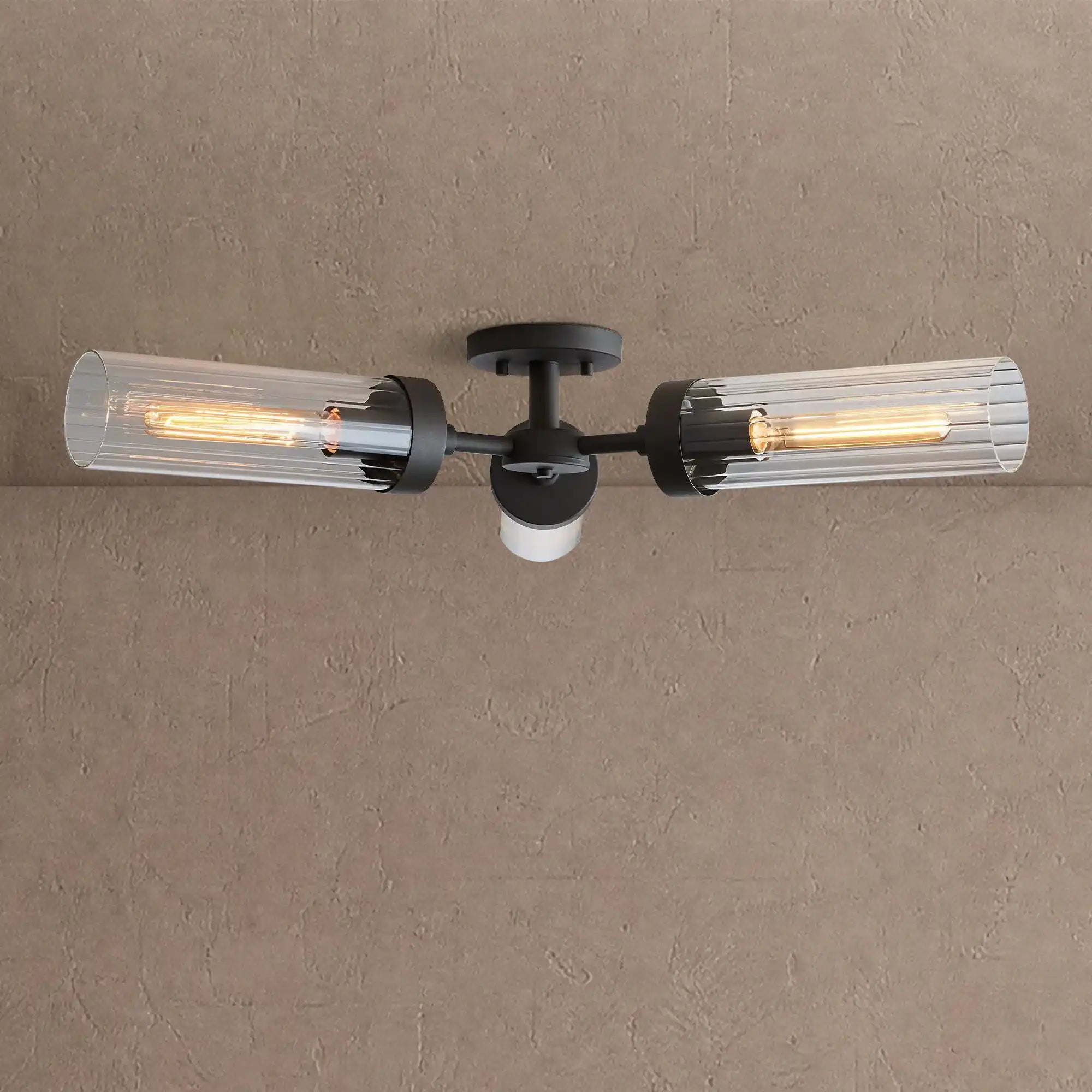 Andreas 3-Light Flushmount - BlackBlushlighting