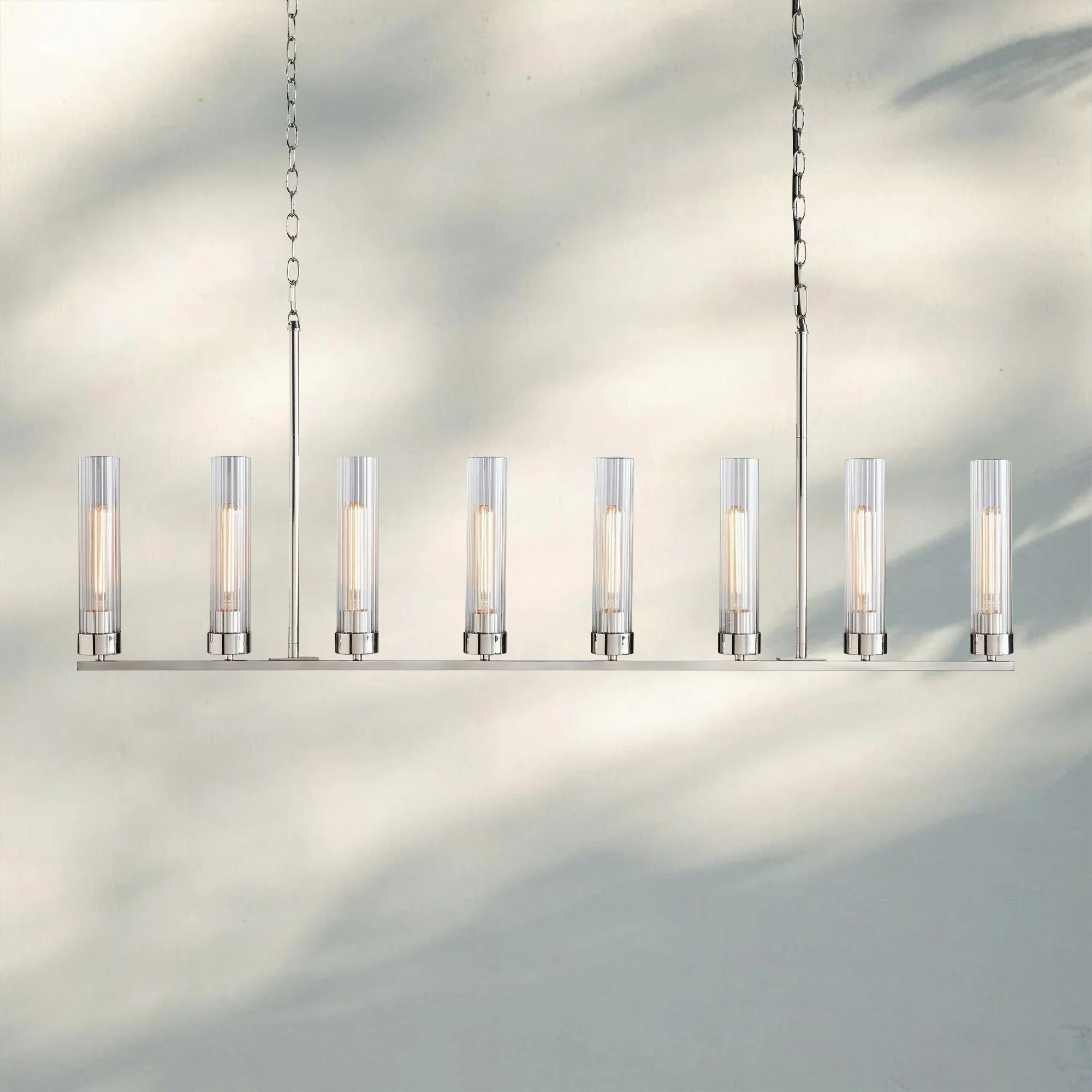 Andreas Linear Chandelier 5/7/8 Light - 8 - LightNickelBlushlighting