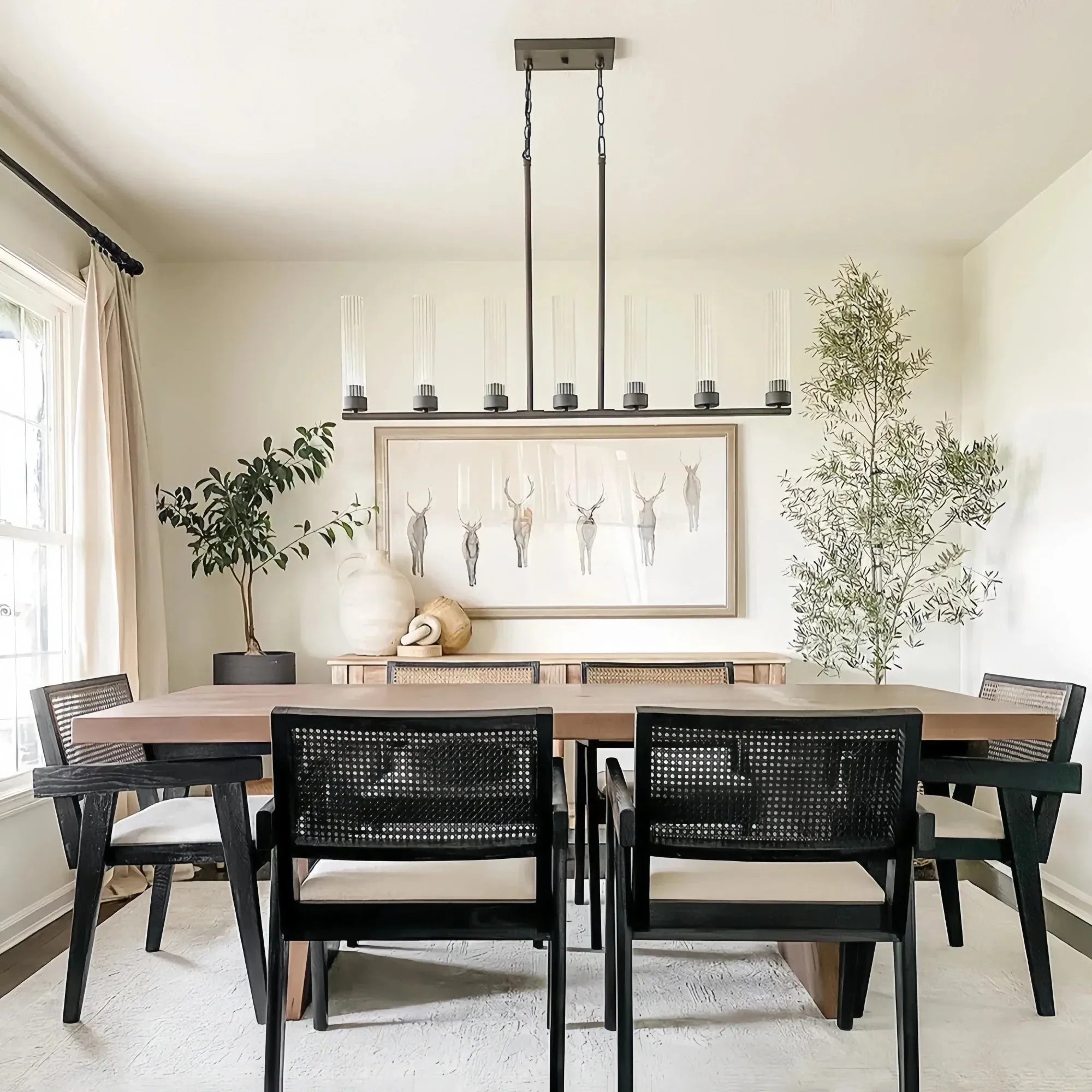 Andreas Linear Chandelier 5/7/8 Light - 5 - LightBrassBlushlighting