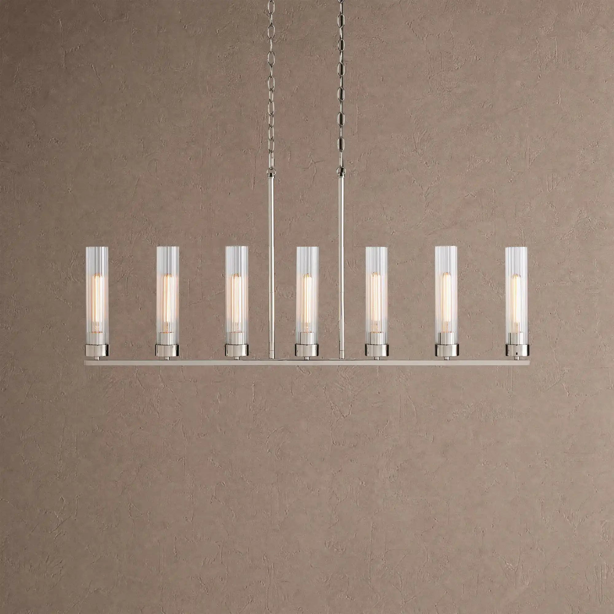 Andreas Linear Chandelier 5/7/8 Light - 7-LightNickelBlushlighting
