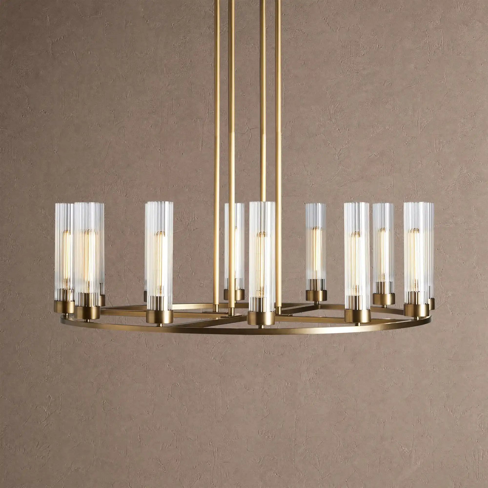 Andreas Round Chandelier 10/12 Light - 40" 12-LightBrassBlushlighting