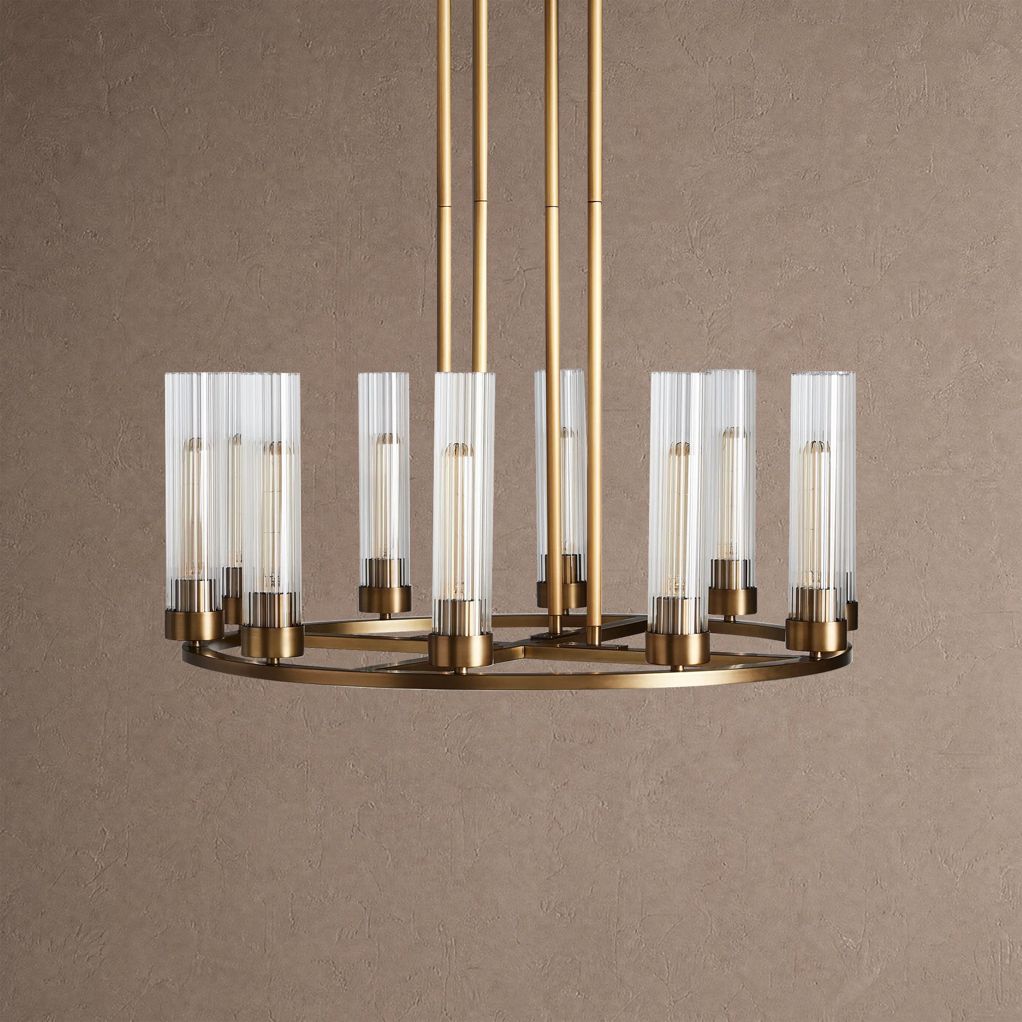 Andreas Round Chandelier 10/12 Light - 30" 10-LightBrassBlushlighting