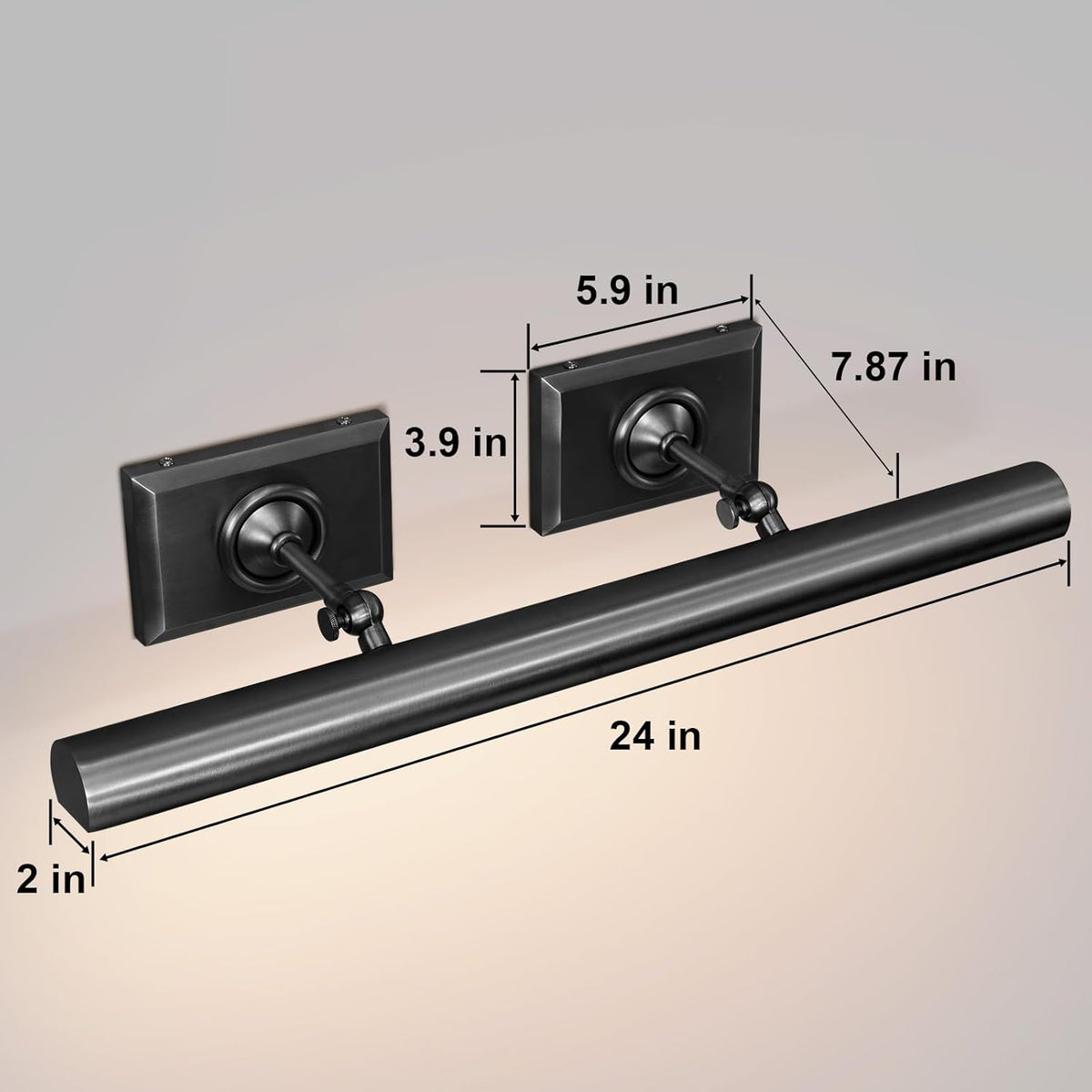 Anite Picture Light - Matte Black24″ WBlushlighting