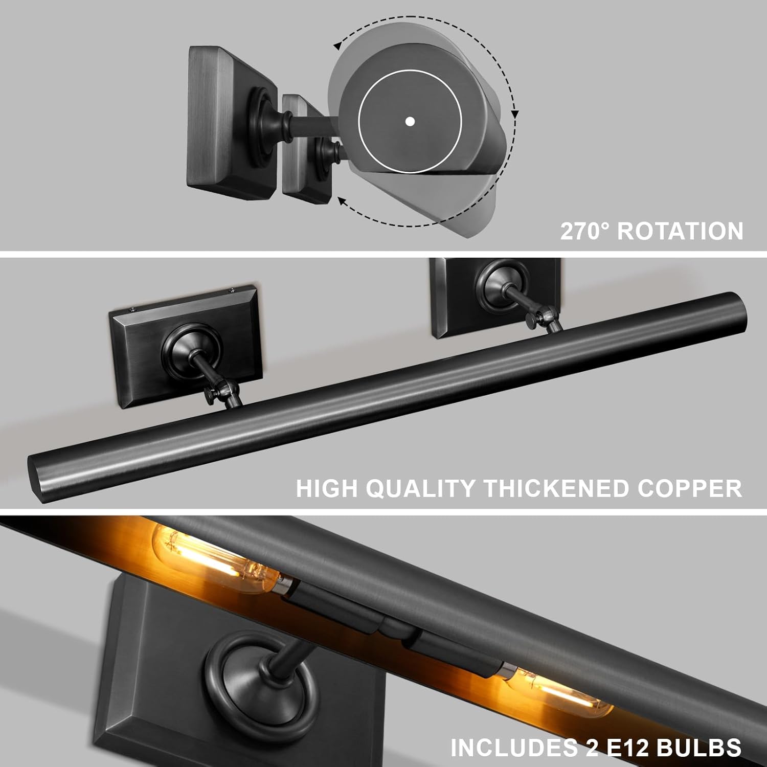 Anite Picture Light - Matte Black30″ WBlushlighting
