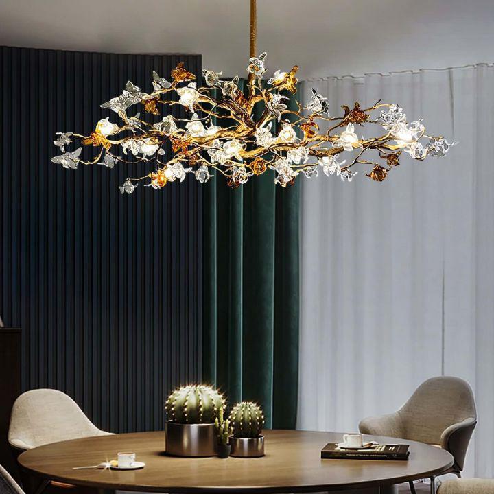 Aosta Brass Branch Chandelier - Dia 23.6″(60cm) x H 16.5″(42cm)Blushlighting