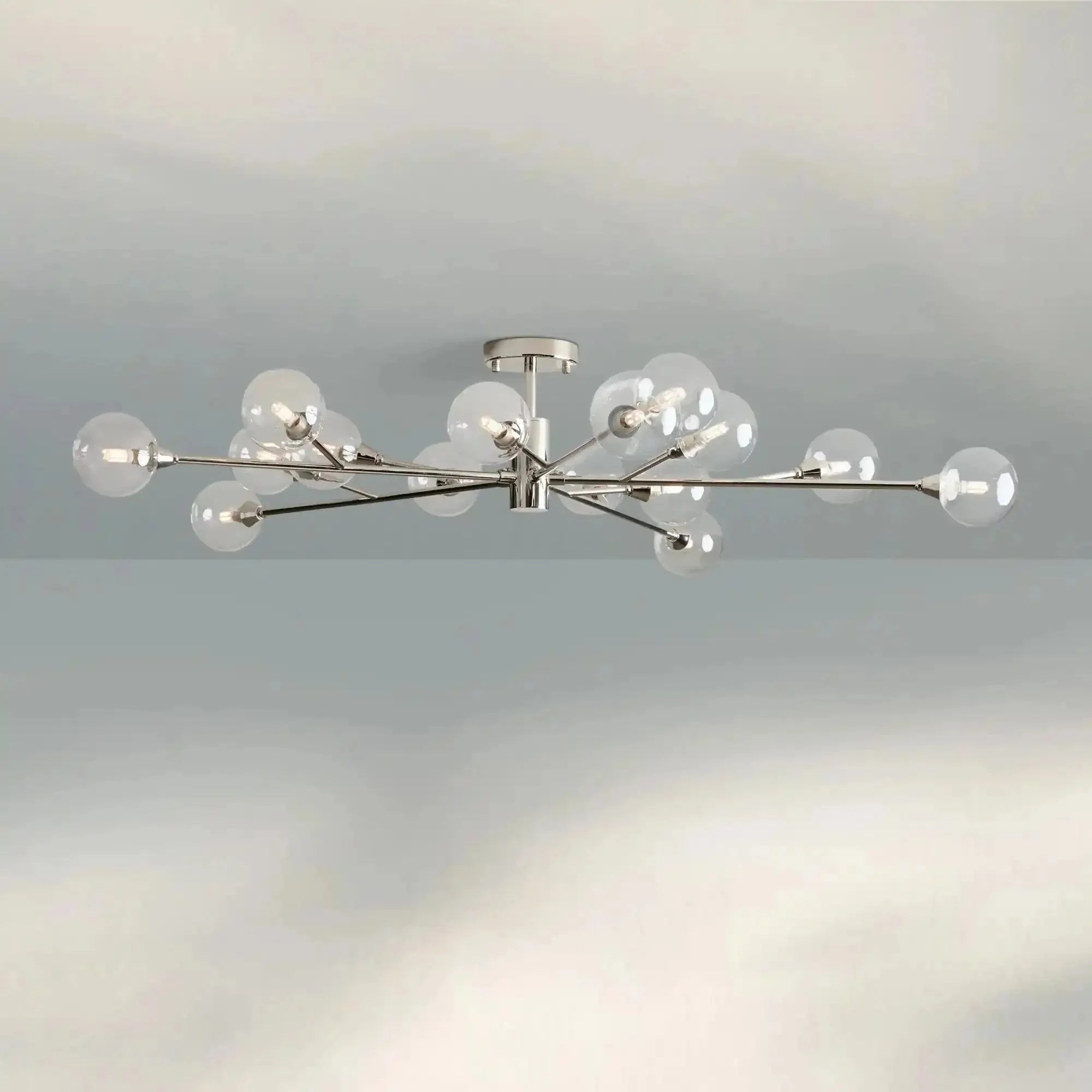 Apollo Flush Mount - 47"NickelBlushlighting