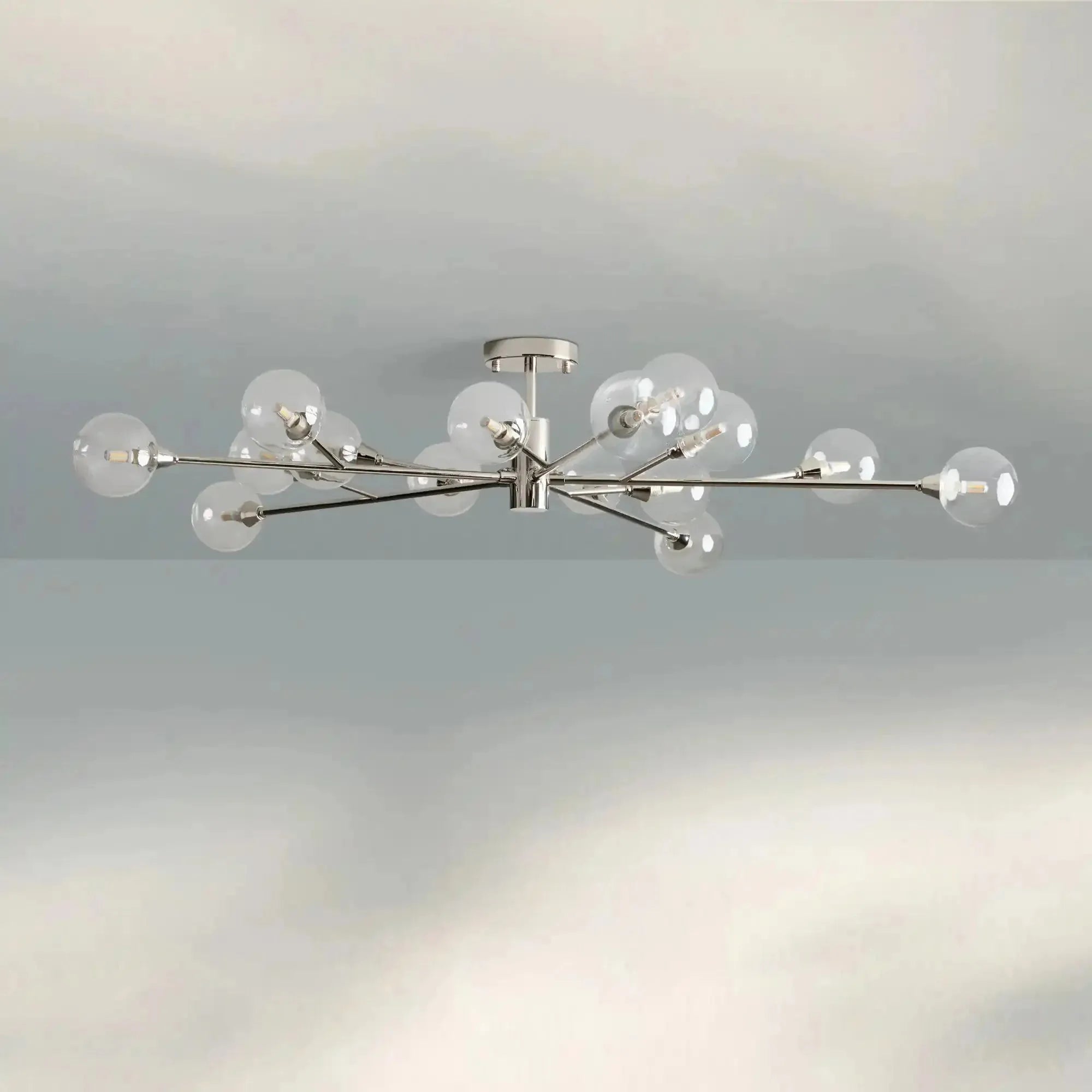 Apollo Flush Mount - 47"NickelBlushlighting
