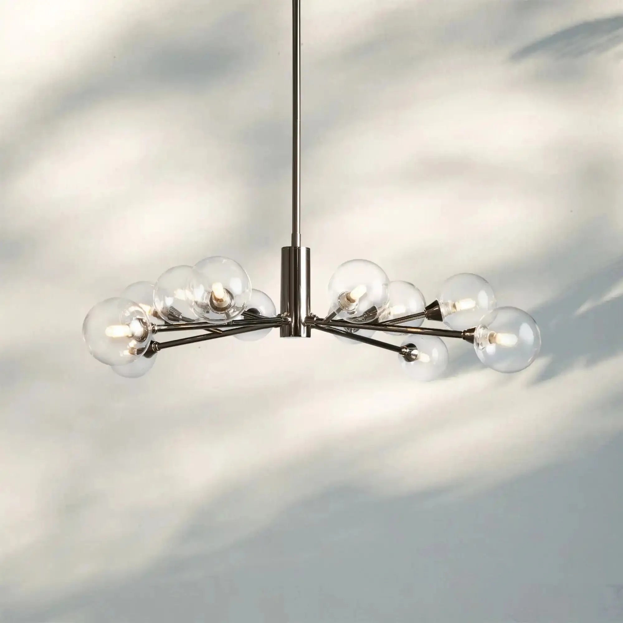 Apollo Round Chandelier 36" 47" 59" - 36"NickelBlushlighting