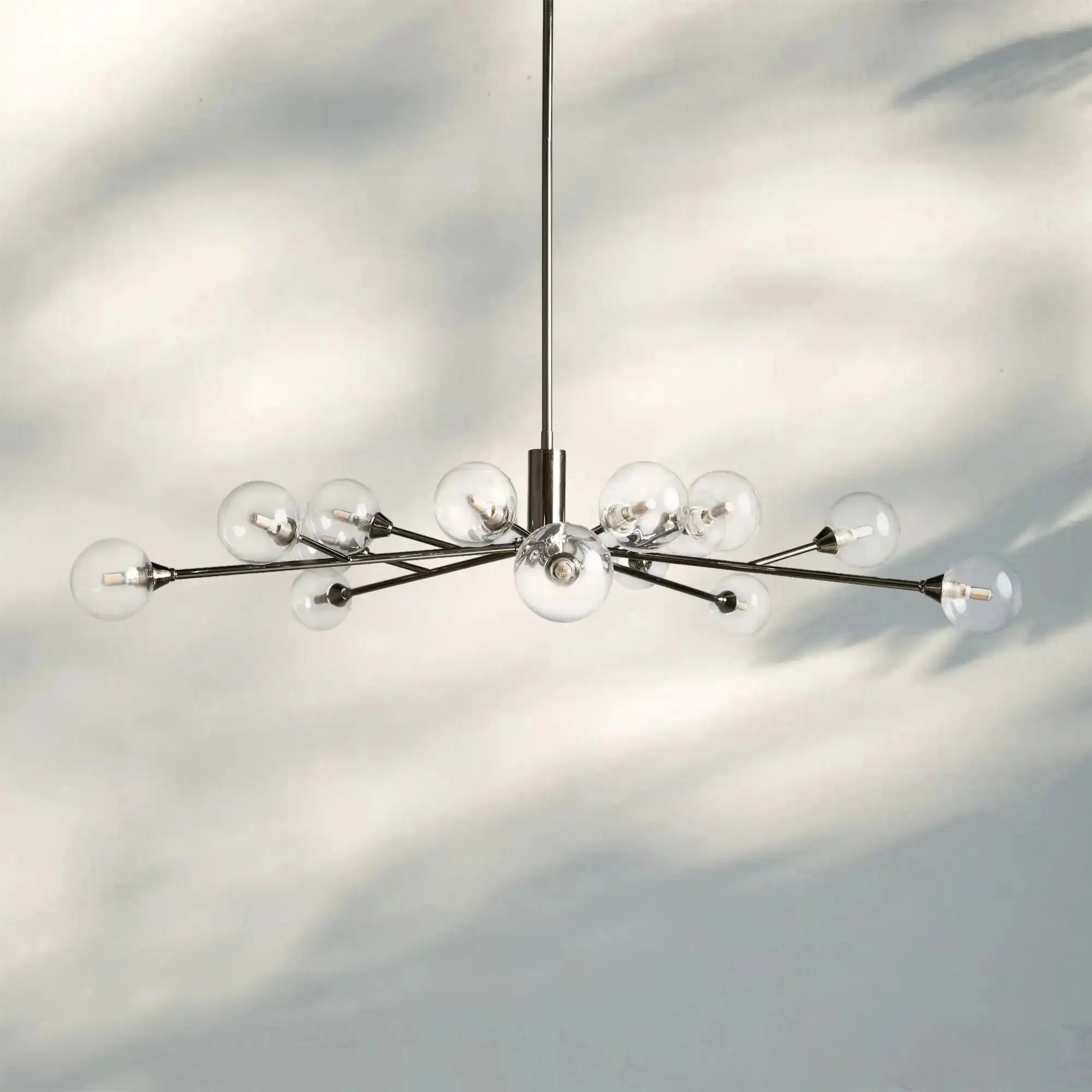 Apollo Round Chandelier 36" 47" 59" - 47"NickelBlushlighting
