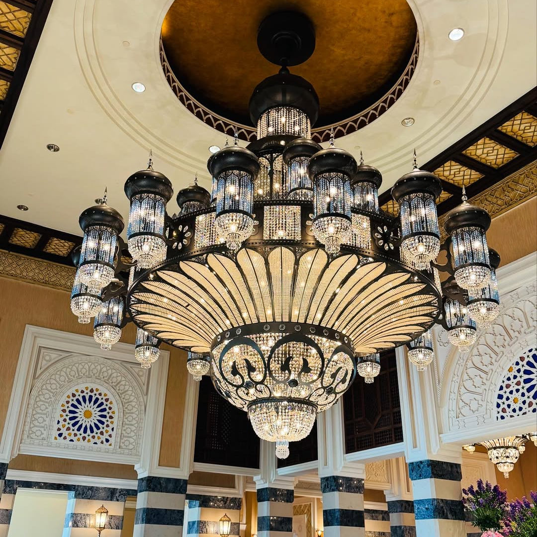Arabian Nights Ornate Elegance Chandelier for High-ceiling - Custom/D80cm*H100cmWarm LightBlushlighting