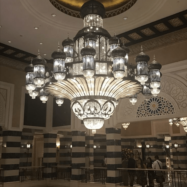 Arabian Nights Ornate Elegance Chandelier for High-ceiling - Custom/D80cm*H100cmWarm LightBlushlighting