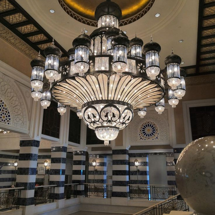 Arabian Nights Ornate Elegance Chandelier for High-ceiling - Custom/D80cm*H100cmWarm LightBlushlighting