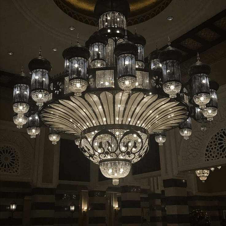 Arabian Nights Ornate Elegance Chandelier for High-ceiling - Custom/D80cm*H100cmWarm LightBlushlighting
