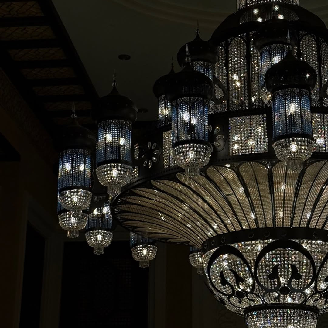 Arabian Nights Ornate Elegance Chandelier for High-ceiling - Custom/D80cm*H100cmWarm LightBlushlighting